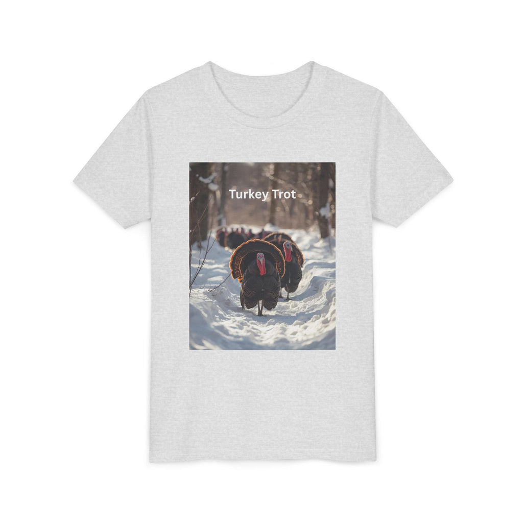 Thanksgiving Turkey Trot Youth Tee, Cute Holiday Shirt, Fall Apparel, Kids Thanksgiving Outfit, Funny Tee for Celebration
