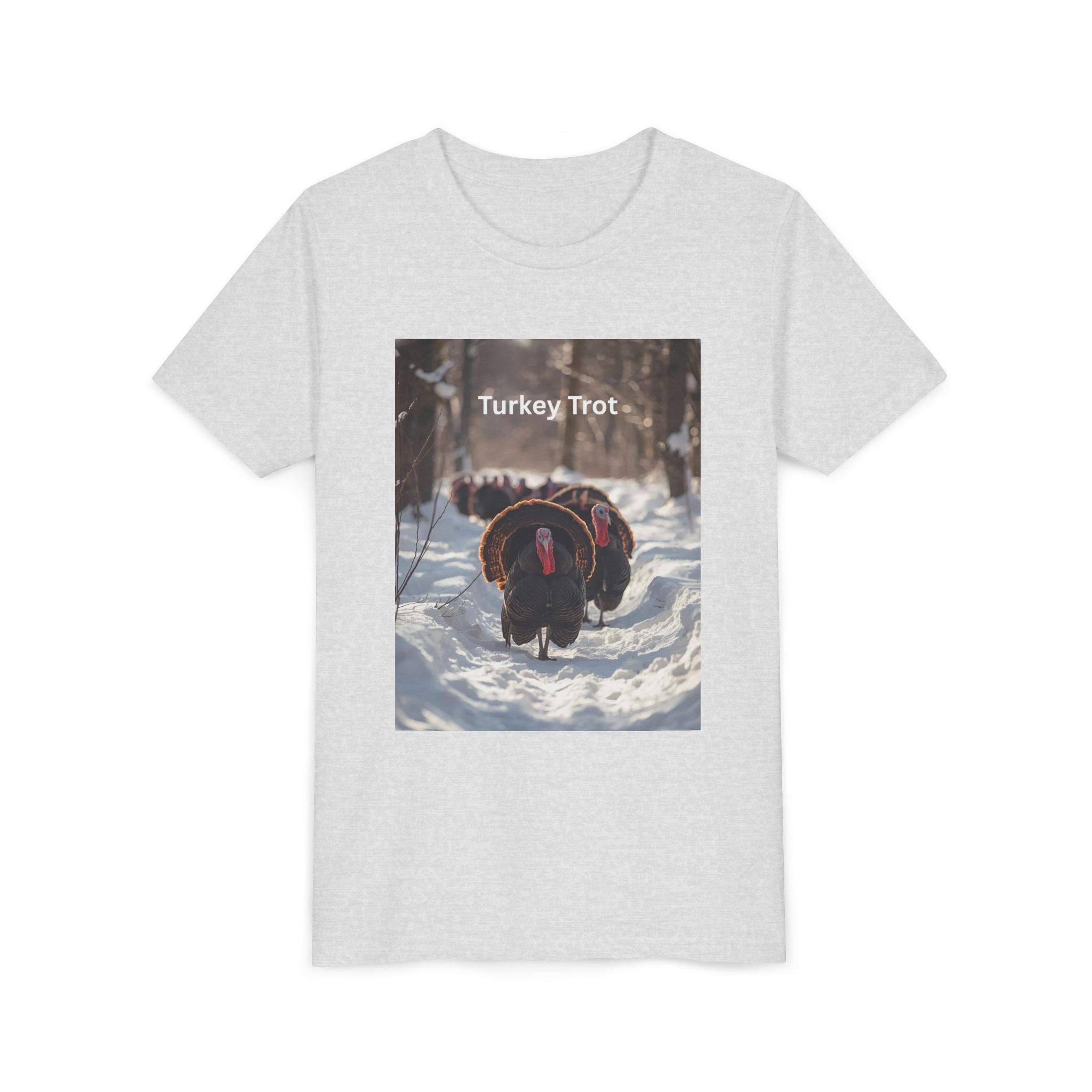 Thanksgiving Turkey Trot Youth Tee, Cute Holiday Shirt, Fall Apparel, Kids Thanksgiving Outfit, Funny Tee for Celebration