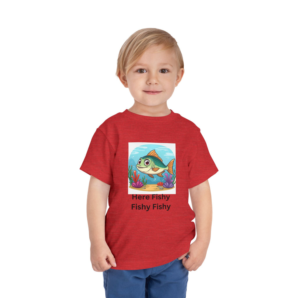Here Fishy Fishy Fishy Toddler Short Sleeve Tee