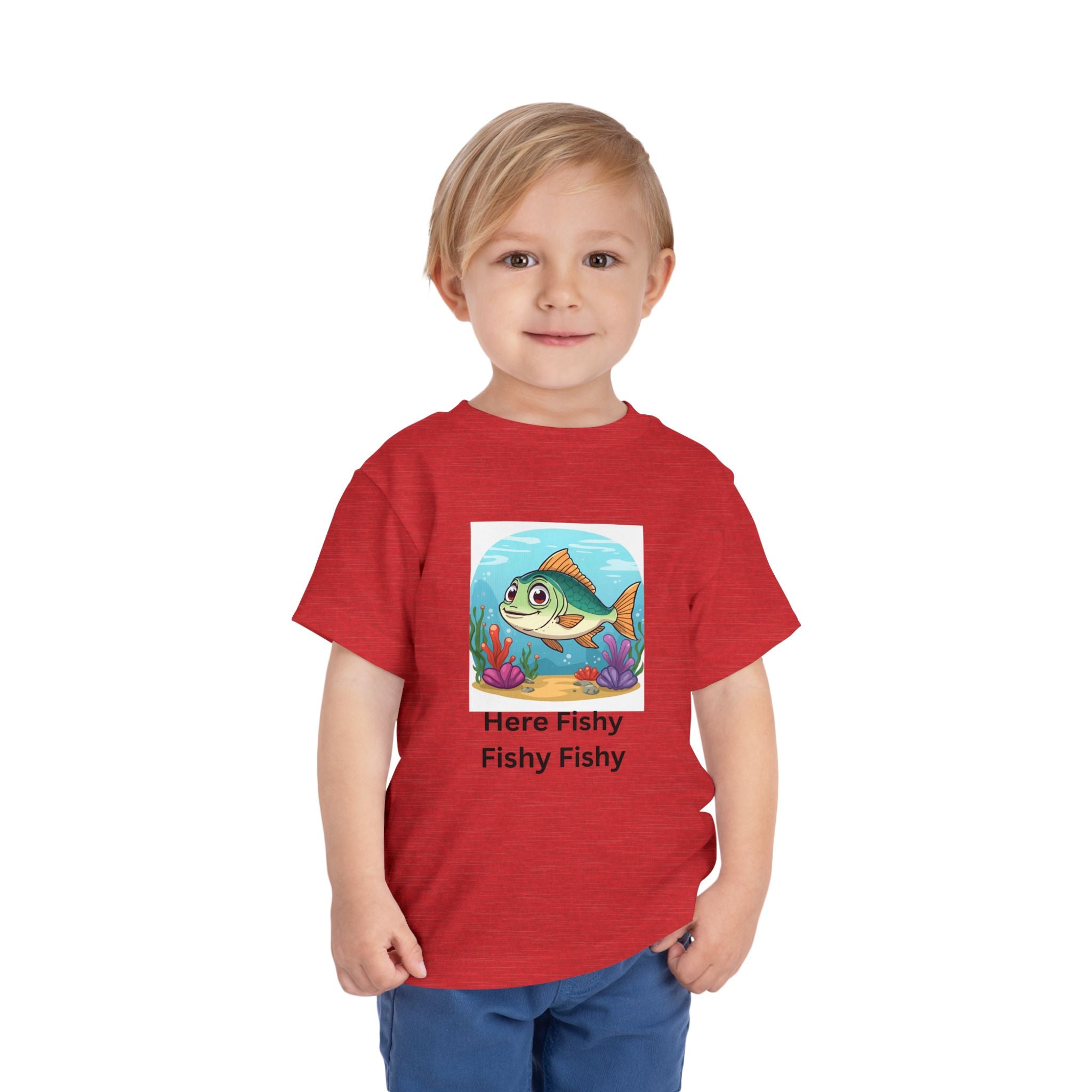 Here Fishy Fishy Fishy Toddler Short Sleeve Tee
