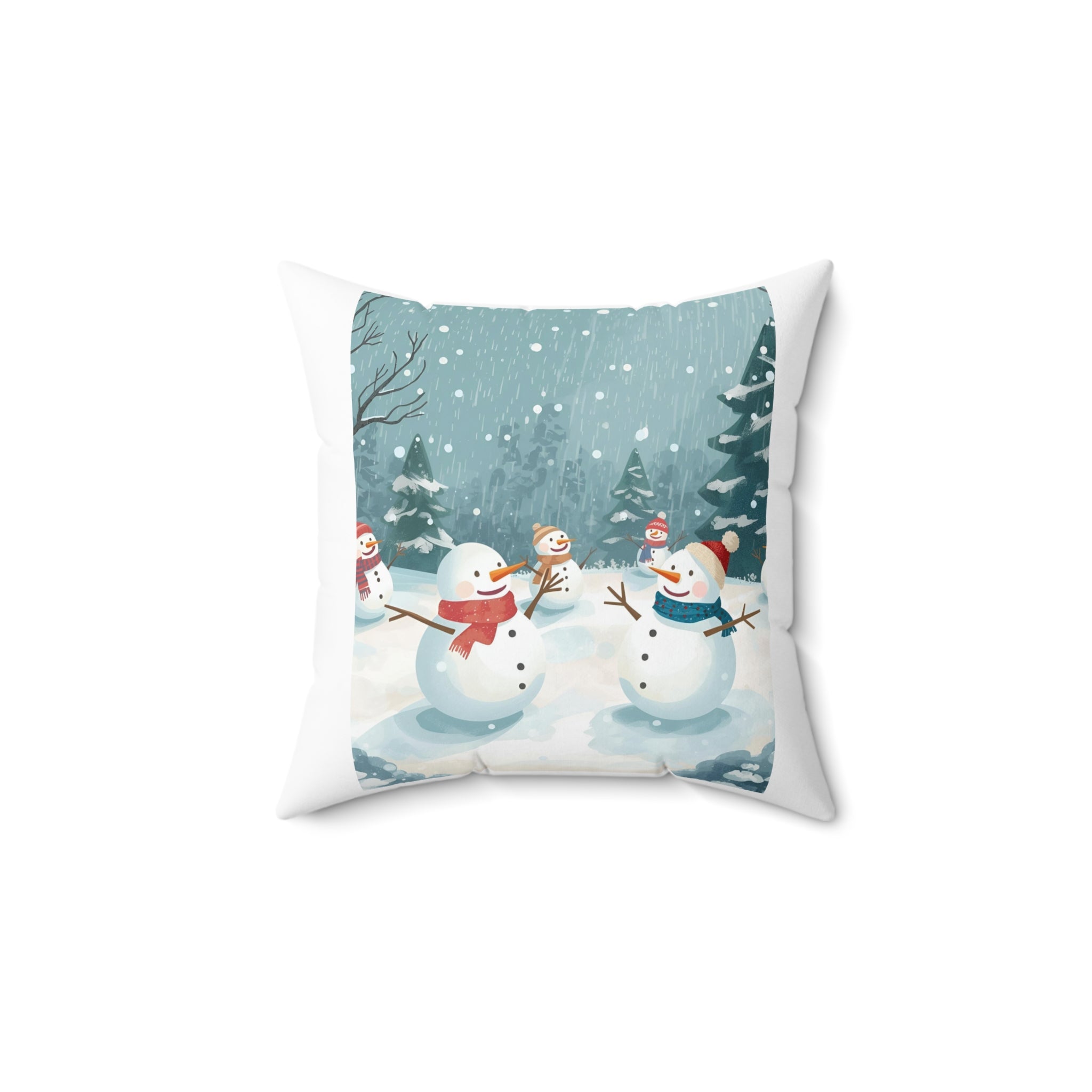 Snowman Holiday Pillow, Festive Winter Decor, Christmas Cushion, Cozy Home Gift, Seasonal Throw Pillow