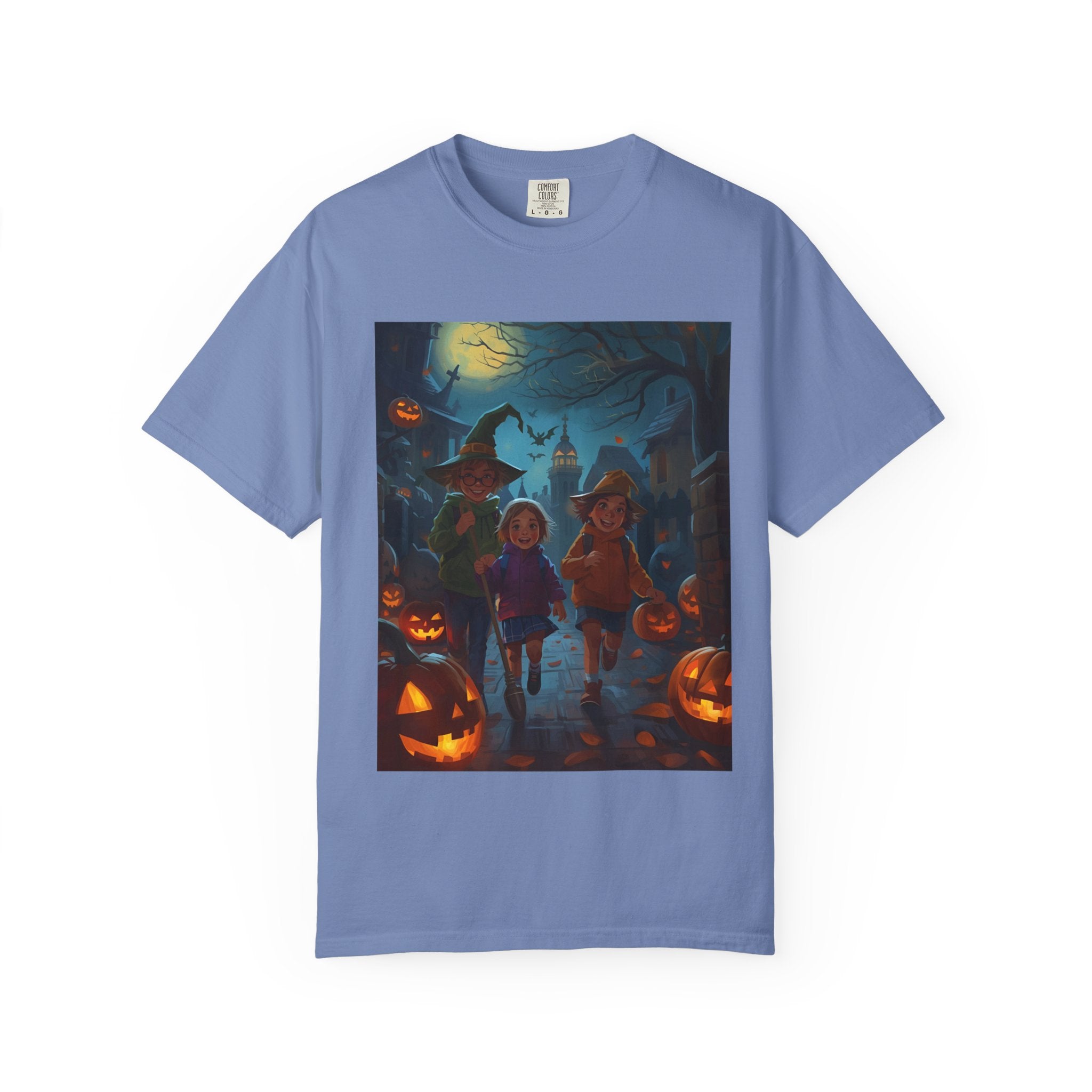 Halloween Kids T-Shirt, Spooky Season Shirt, Unisex Garment-Dyed Tee, Witch Costume Top, October Fest Apparel, Trick or Treat Shirt