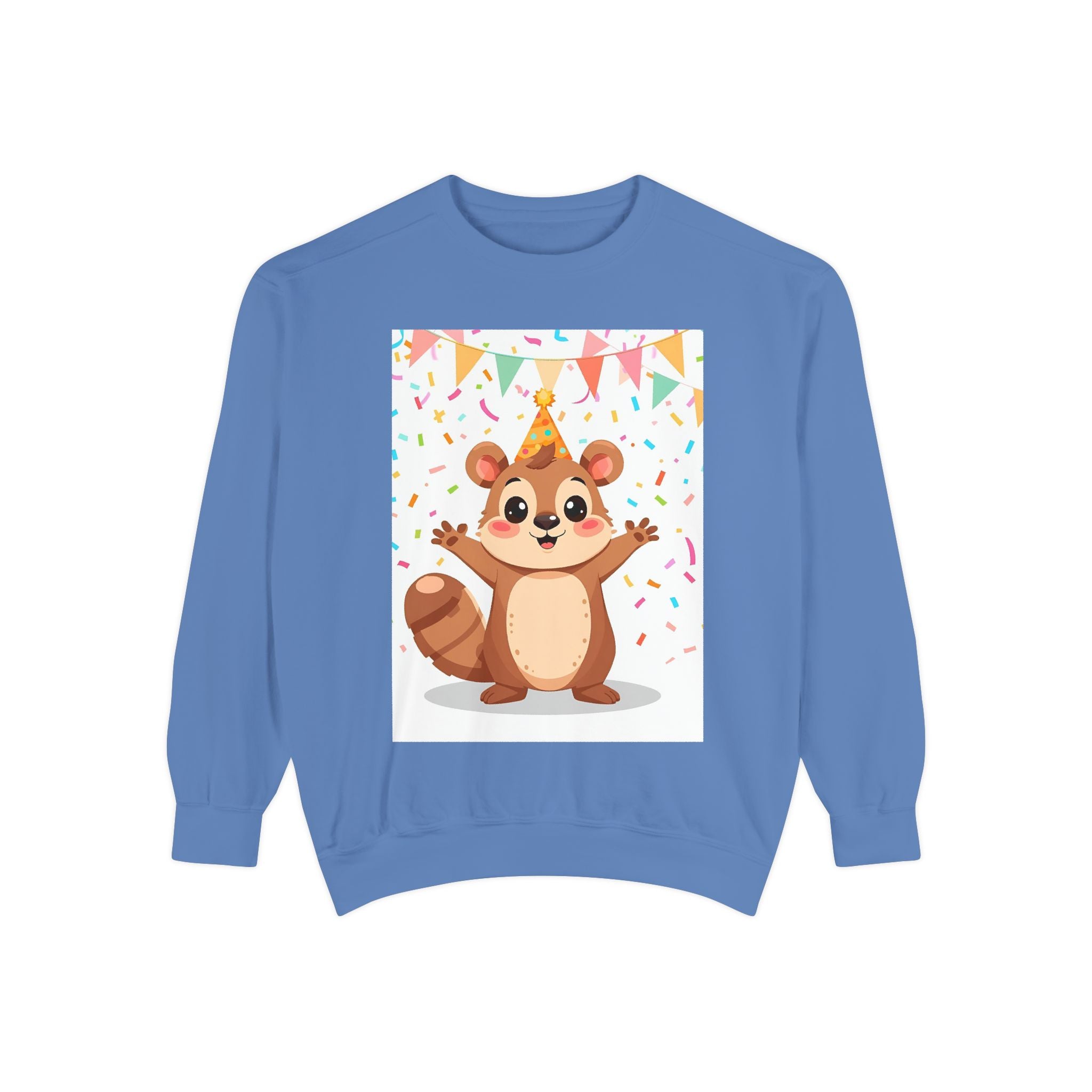 Party Animal With Squirl Unisex Garment-Dyed Sweatshirt