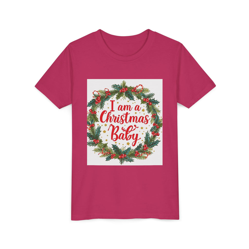 I Am A Christmas Baby Youth Short Sleeve Tee