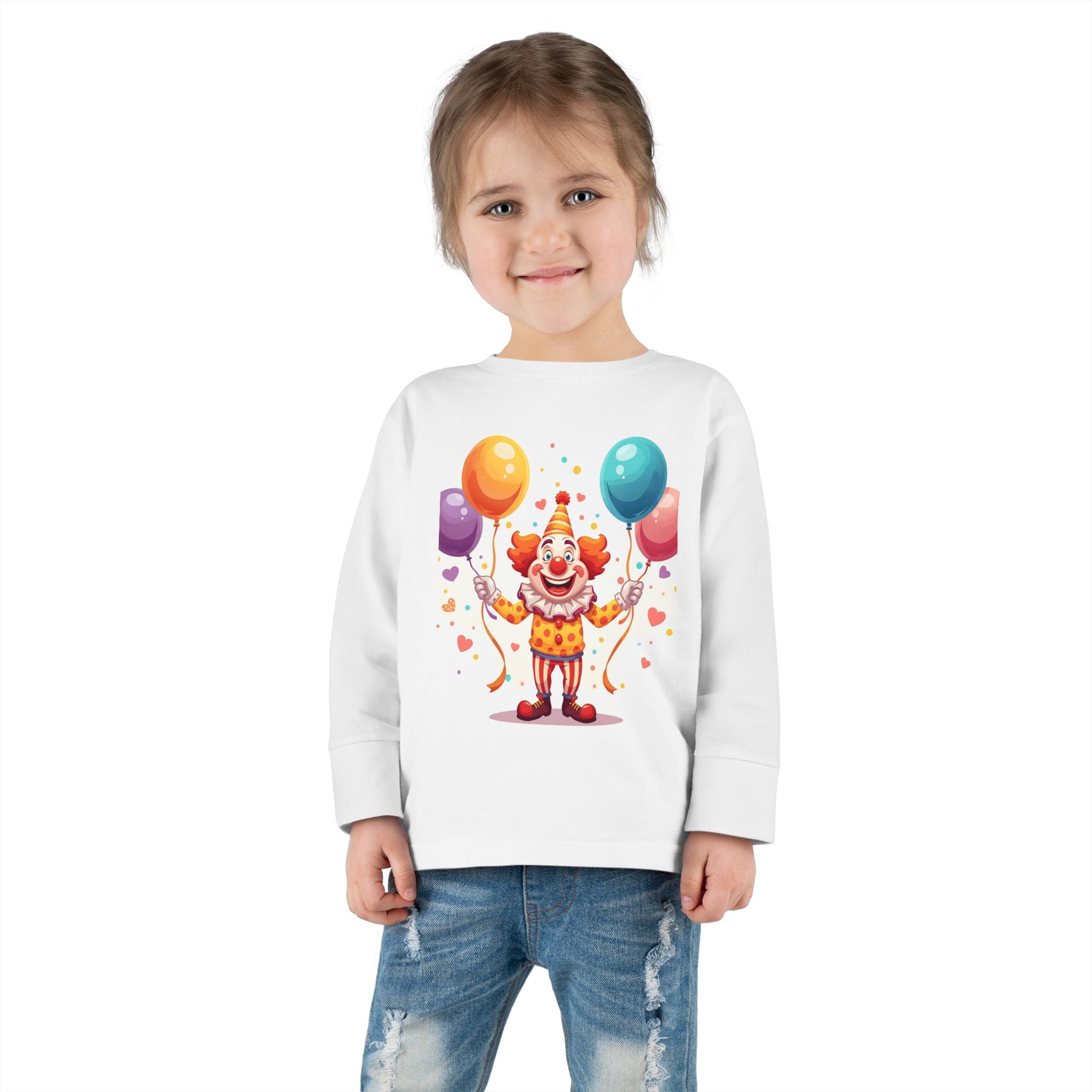 Funny Clown Toddler Long Sleeve Tee
