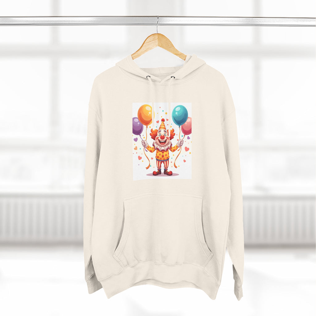 Clown Funny Three-Panel Fleece Hoodie