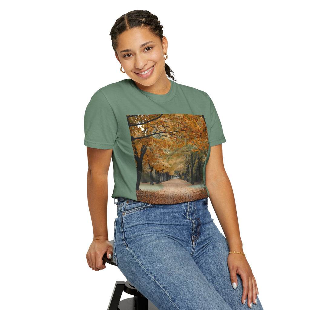 Autumn Pathway T-Shirt | Nature Lover Gift, Fall Fashion, Unisex Tee, Seasonal Wear, Cozy Vibes