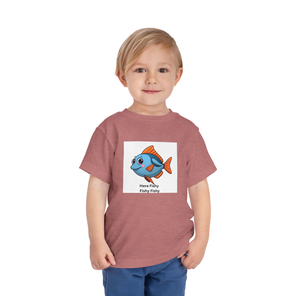 Here Fishy Fishy Fishy Toddler Short Sleeve Tee