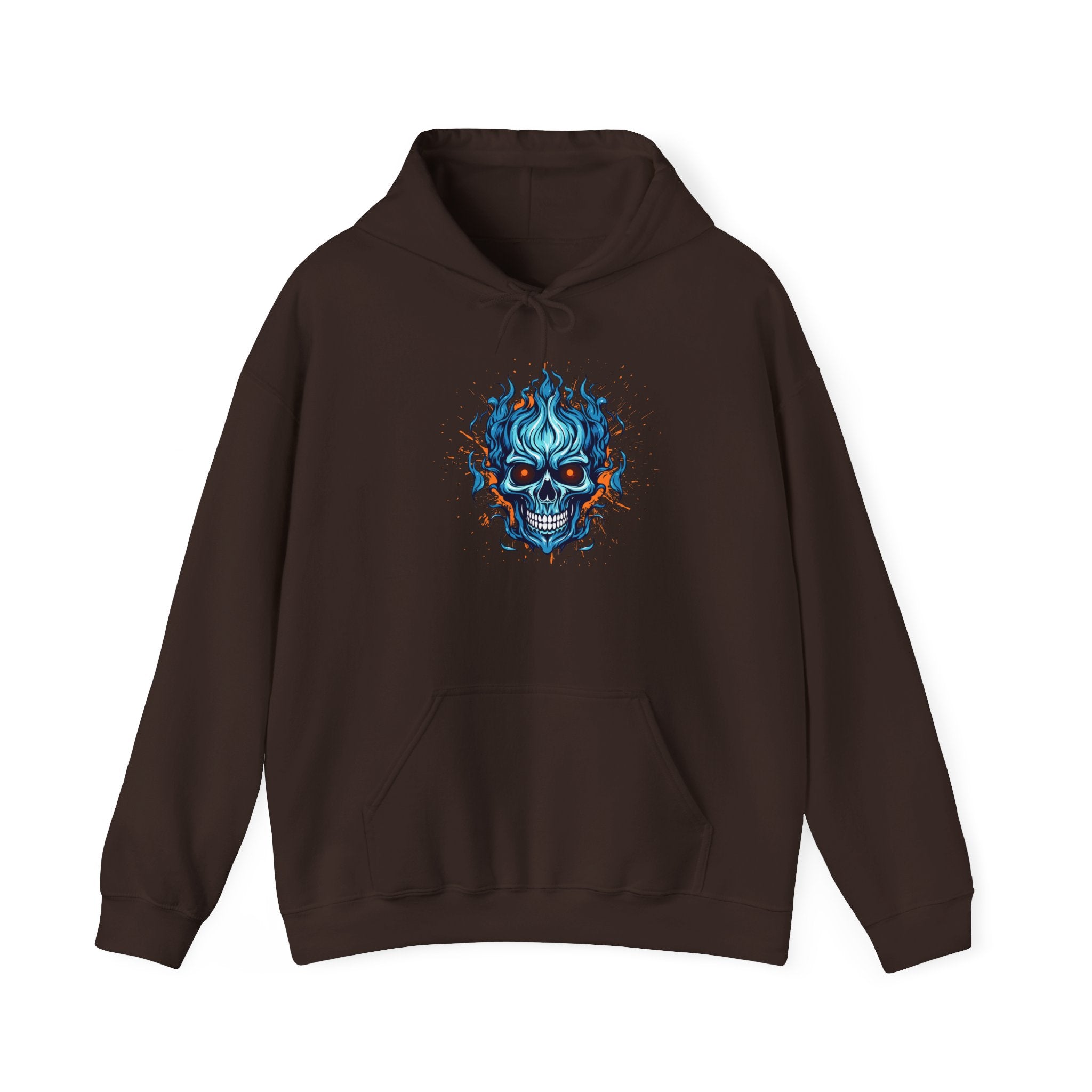 Edgy Skull Graphic Hoodie, Cozy Lounge Sweatshirt, Unique Gift for Halloween, Unisex Outerwear, Casual Streetwear