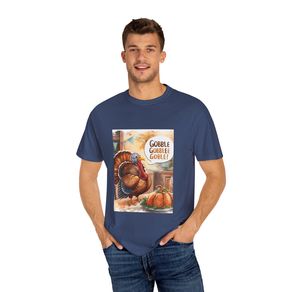Thanksgiving Turkey T-Shirt, Unisex Fall Tee, Gobble Gobble Shirt, Autumn Apparel, Holiday Gift, Family Gathering Wear