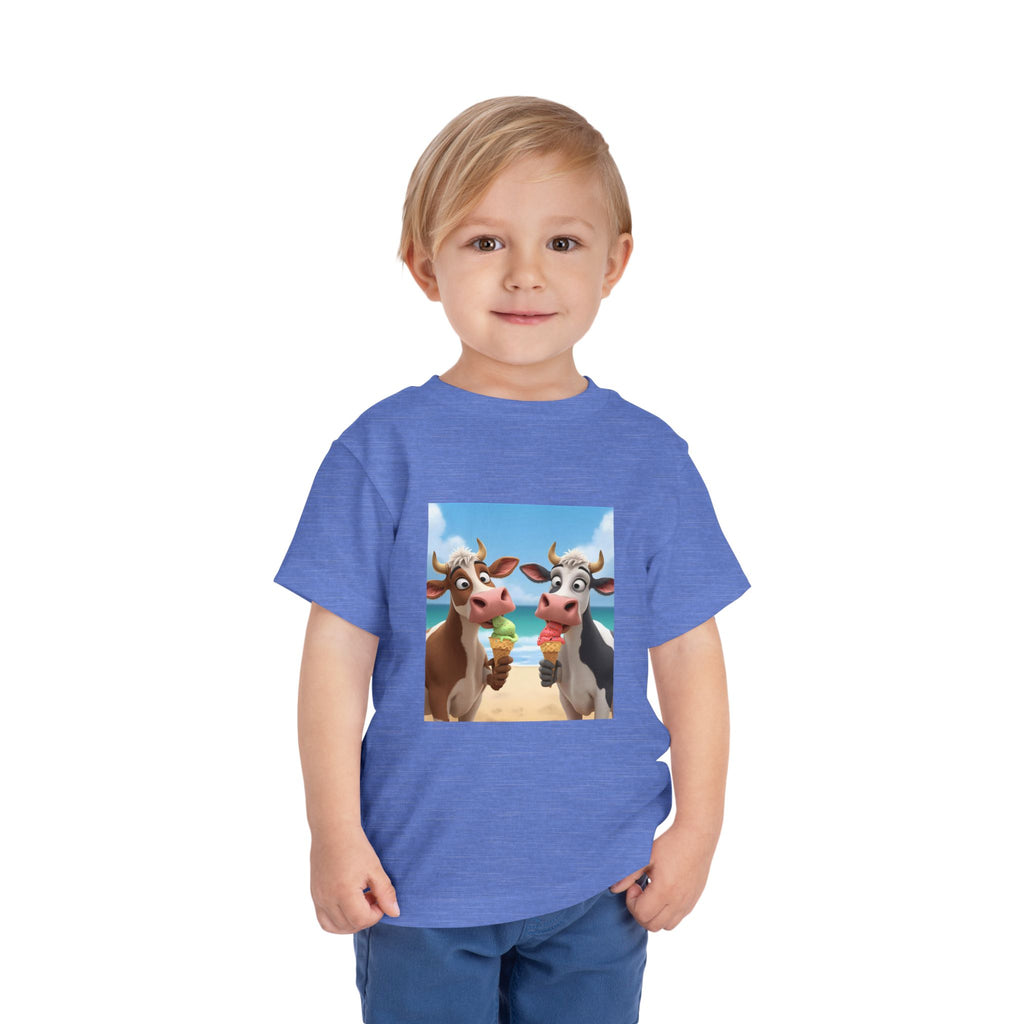 Beachy Cow Toddler Short Sleeve Tee