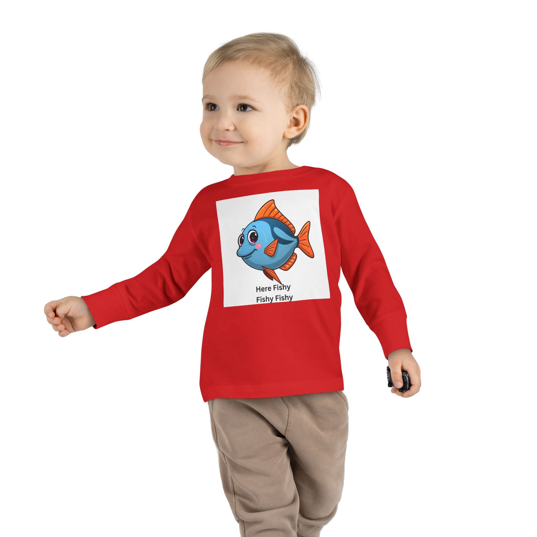 Here Fishy Fishy Fishy Toddler Long Sleeve Tee