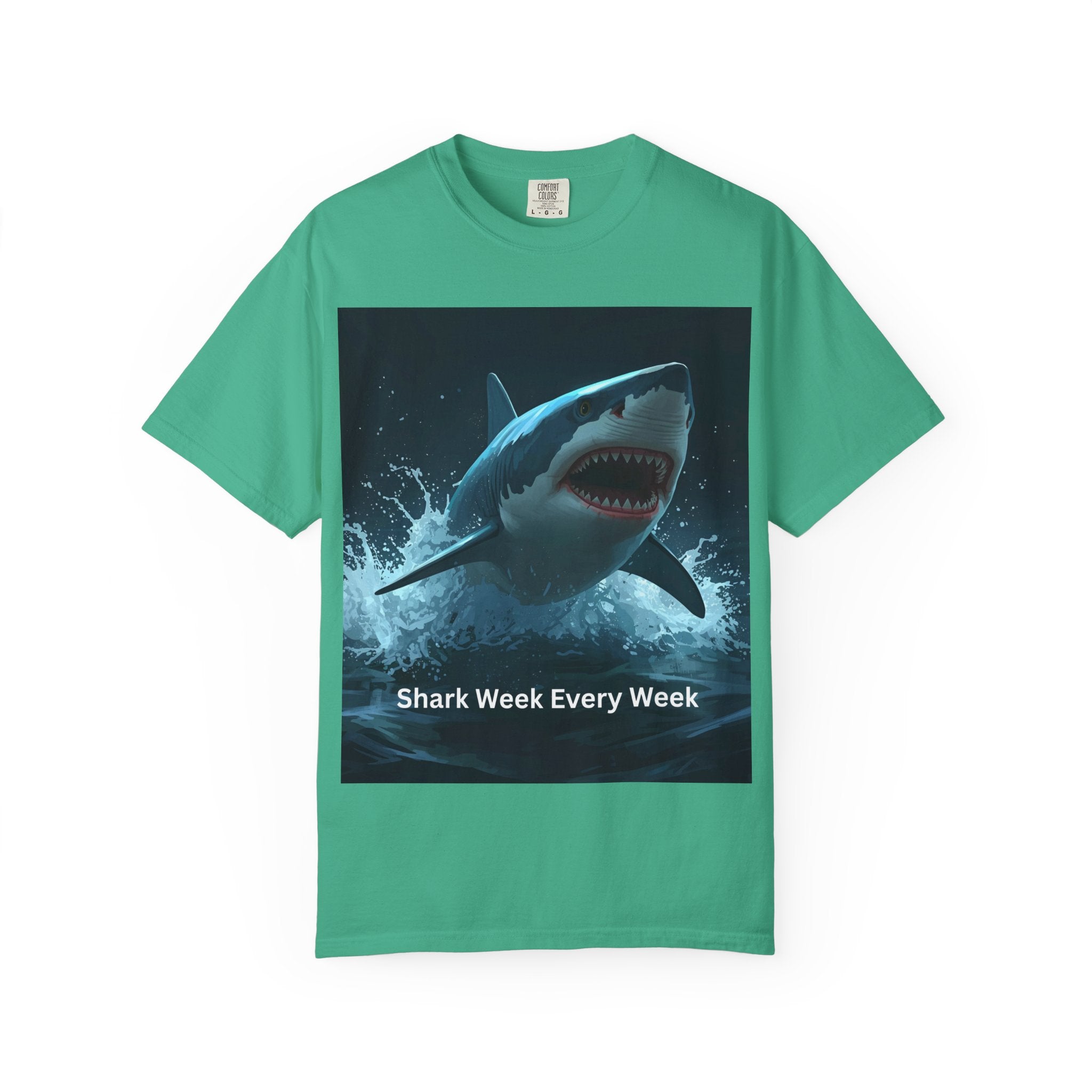 Shark Week T-Shirt, Unisex Casual Tee, Ocean Lover Gift, Summer Apparel, Marine Life Shirt, Beachwear