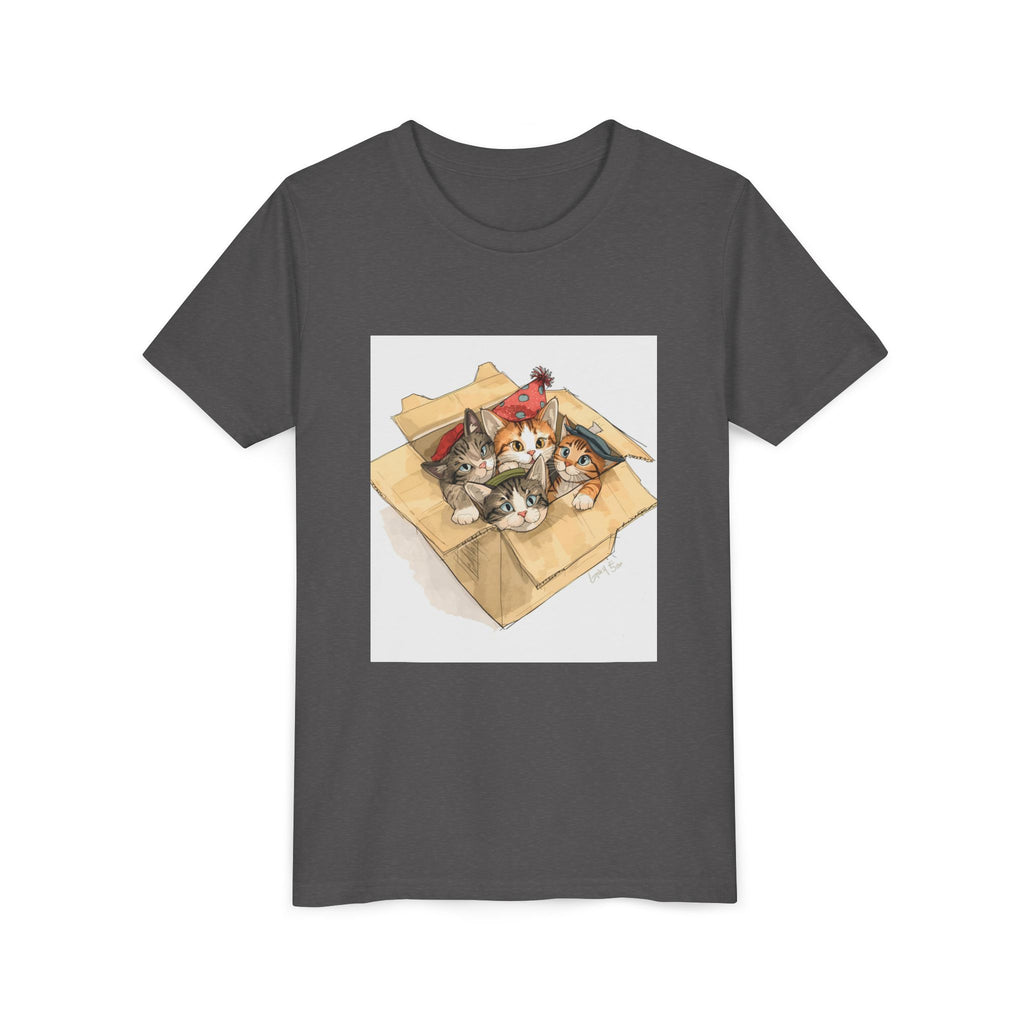Cute Kittens In Box Youth Short Sleeve Tee