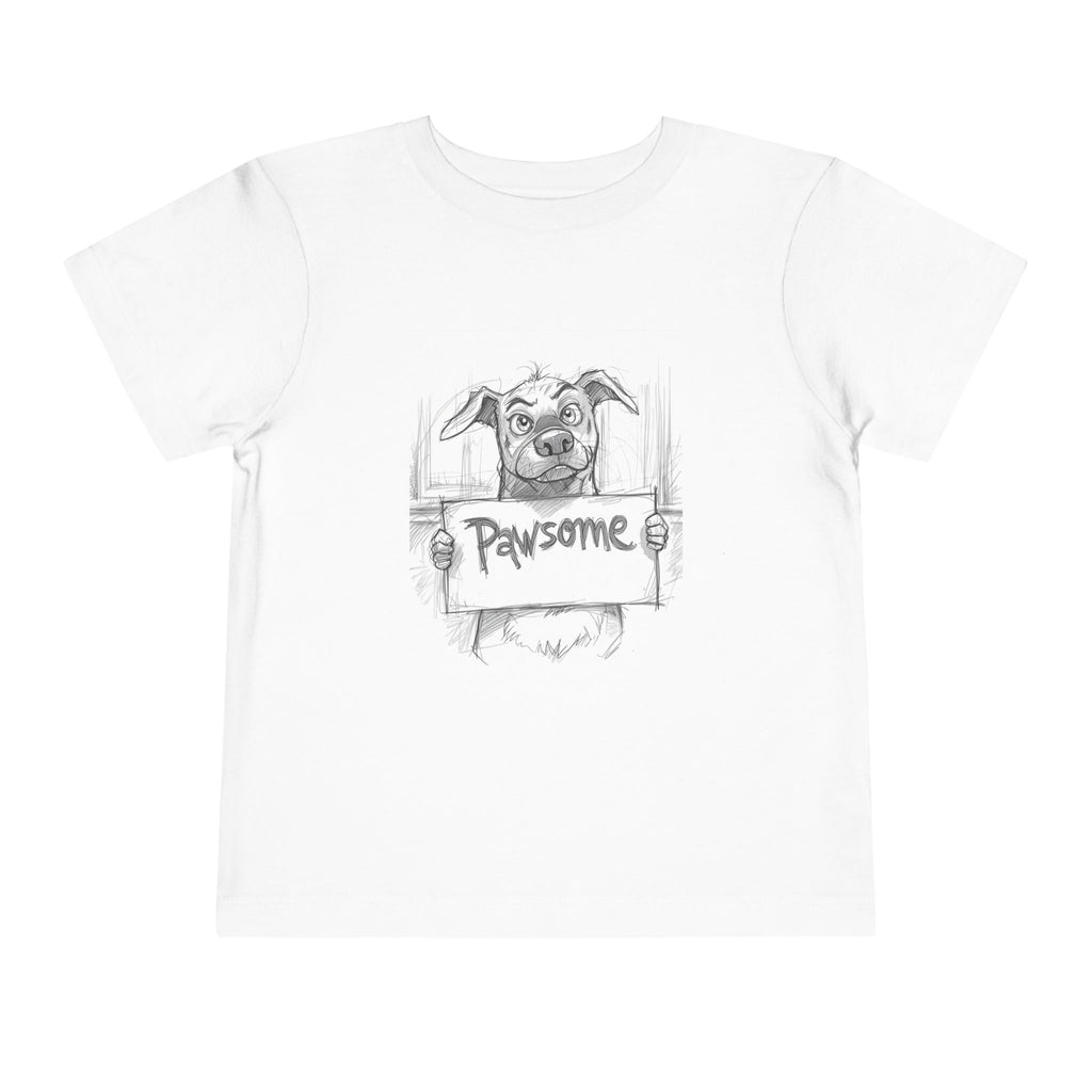 Pawsome Toddler Tee, Cute Dog Shirt for Kids, Pet Lover Gift, Playful Toddler Outfit, Birthday Gift, Animal Lover Apparel