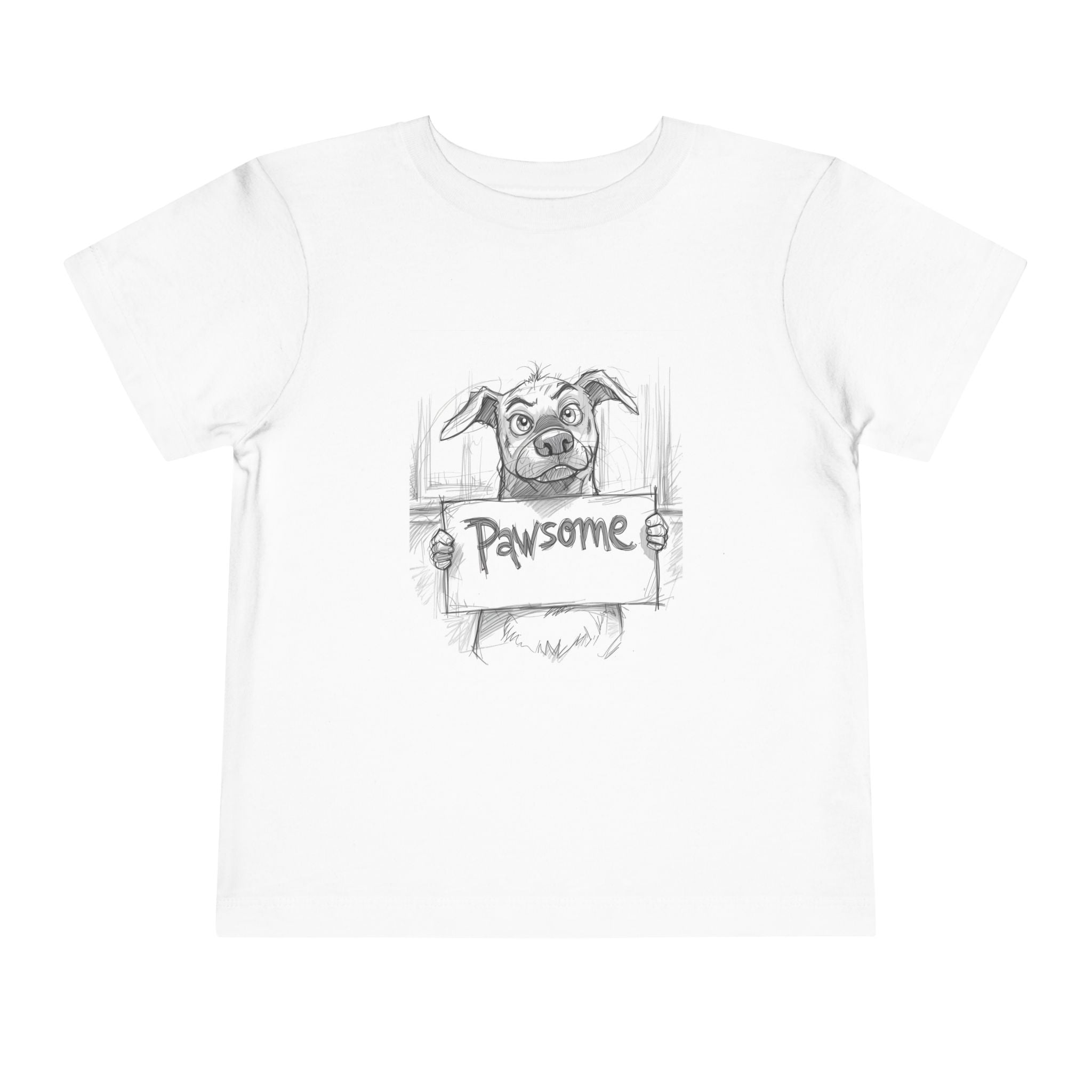 Pawsome Toddler Tee, Cute Dog Shirt for Kids, Pet Lover Gift, Playful Toddler Outfit, Birthday Gift, Animal Lover Apparel