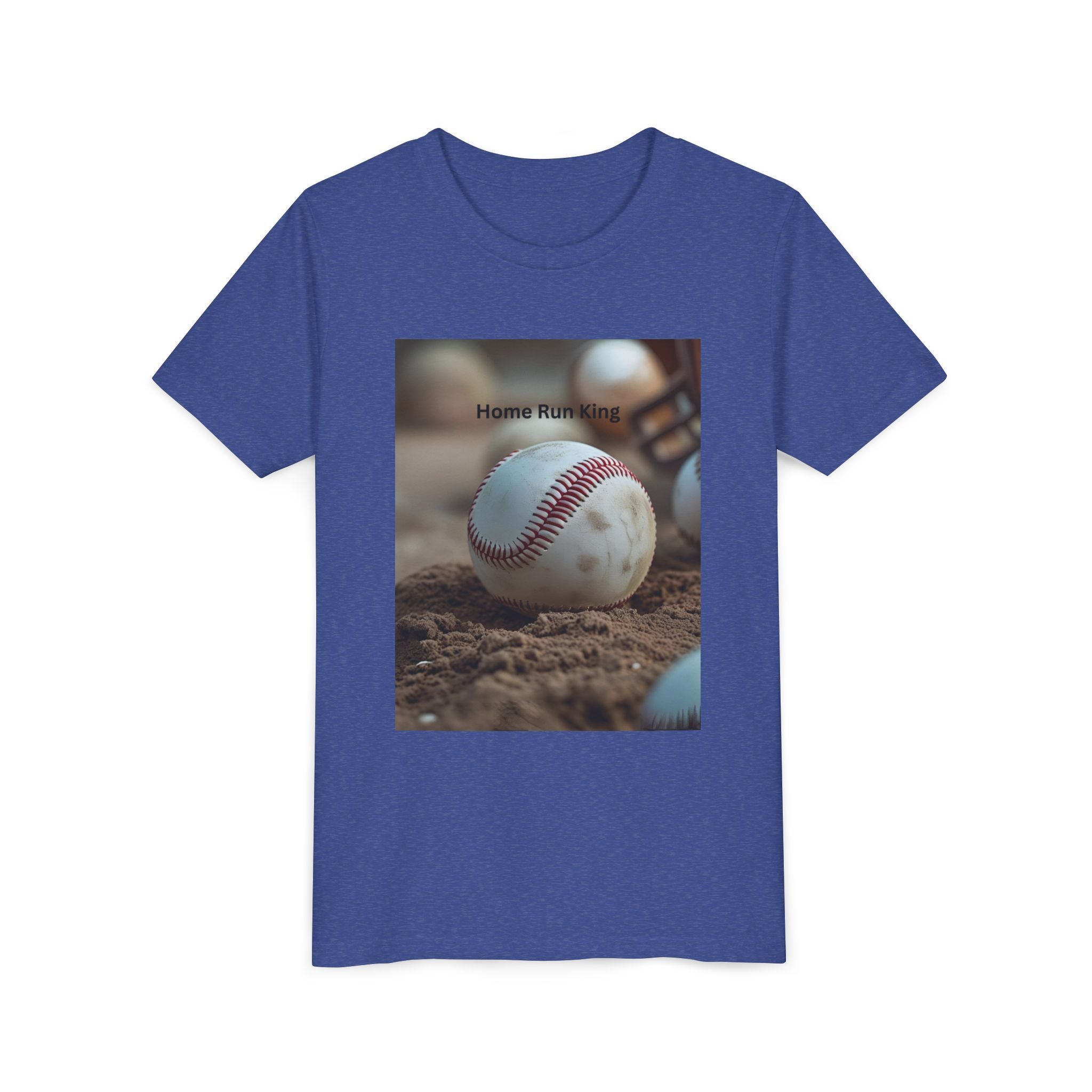 Home Run King Youth Tee, Baseball Shirt, Kids Sports Apparel, Gift for Young Athletes, Perfect for Birthdays, Sports Events, Team Spirit
