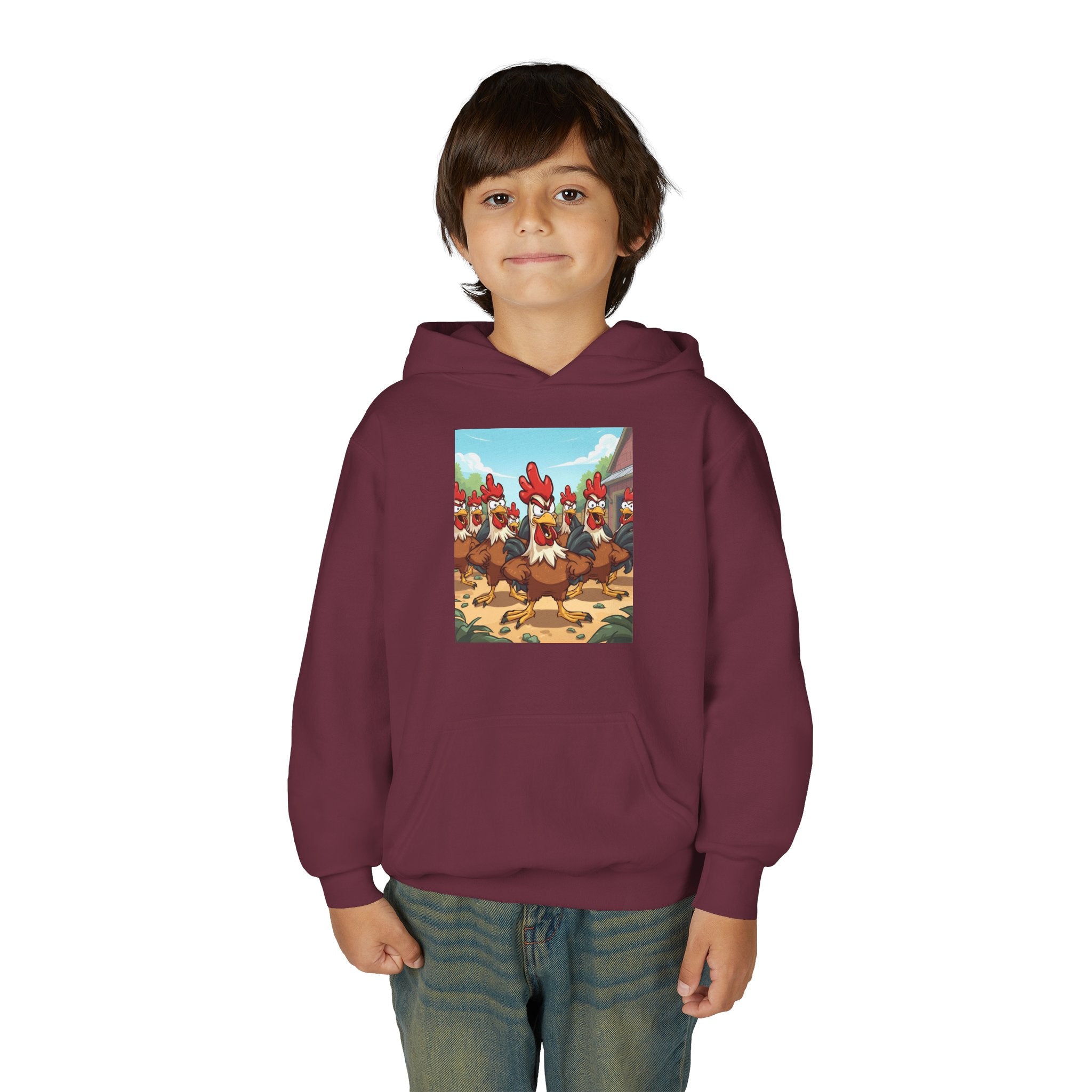 Chicken Funny Youth Heavy Blend Hooded Sweatshirt