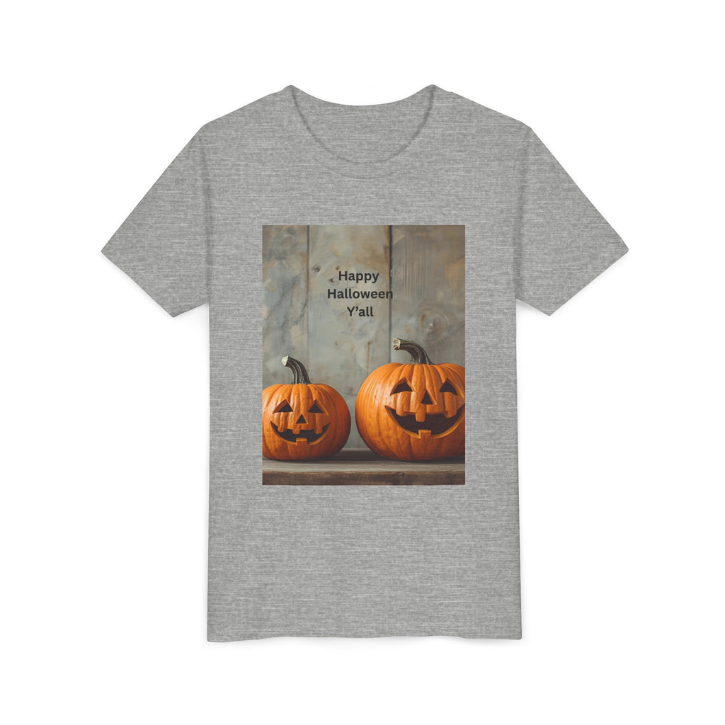 Halloween Pumpkin Youth Tee, Spooky Kids Shirt, Pumpkin Graphic Tee, Fall Celebration Gift, Trick or Treat Outfit