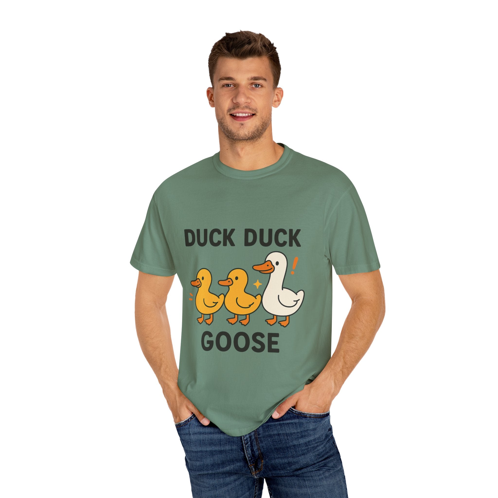 Duck Duck Goose Unisex T-Shirt, Funny Animal Shirt, Cute Gift for Kids, Family Game Night Tee, Everyday Casual Wear, Playful Graphic Top
