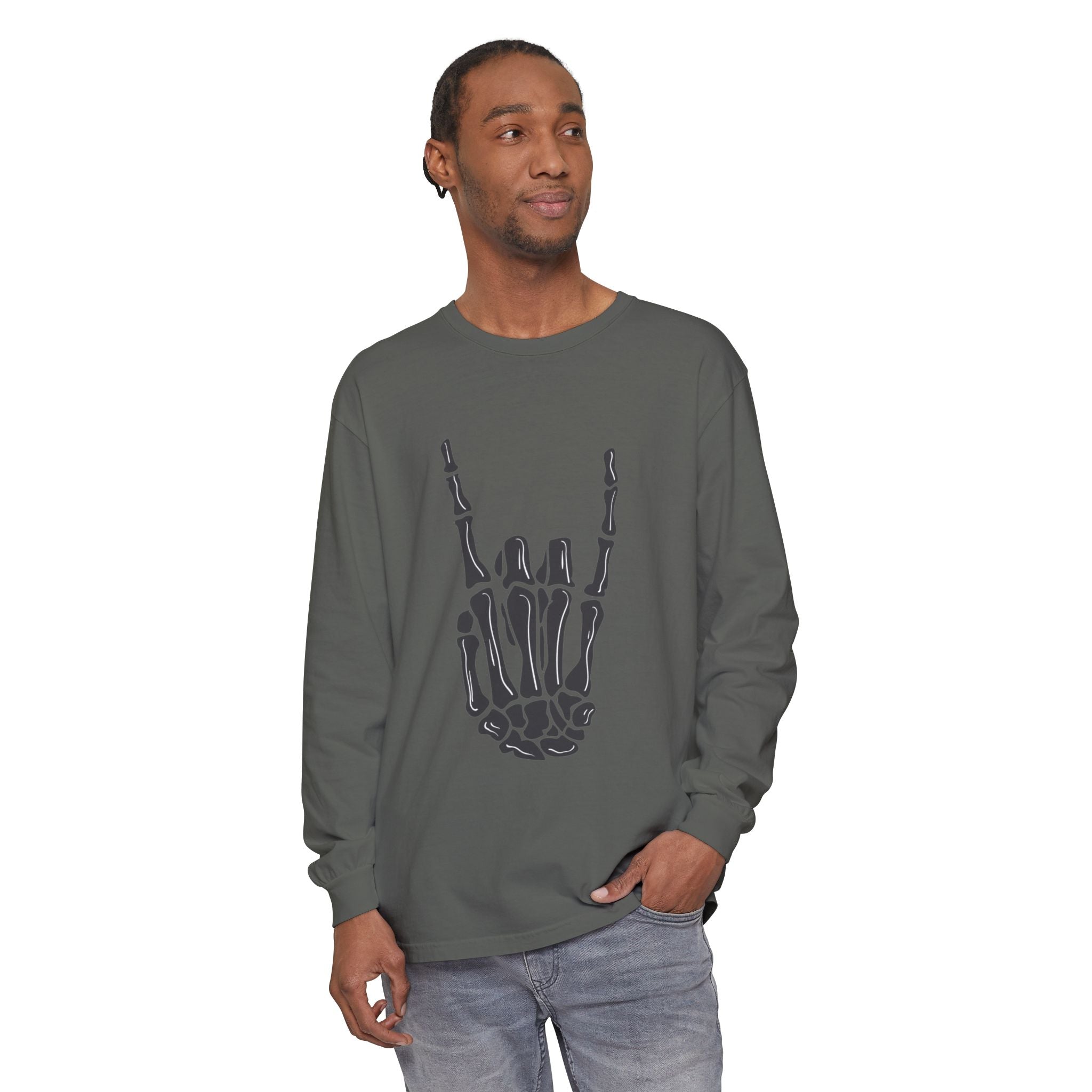 Rock On Unisex Garment-dyed Long Sleeve T-Shirt