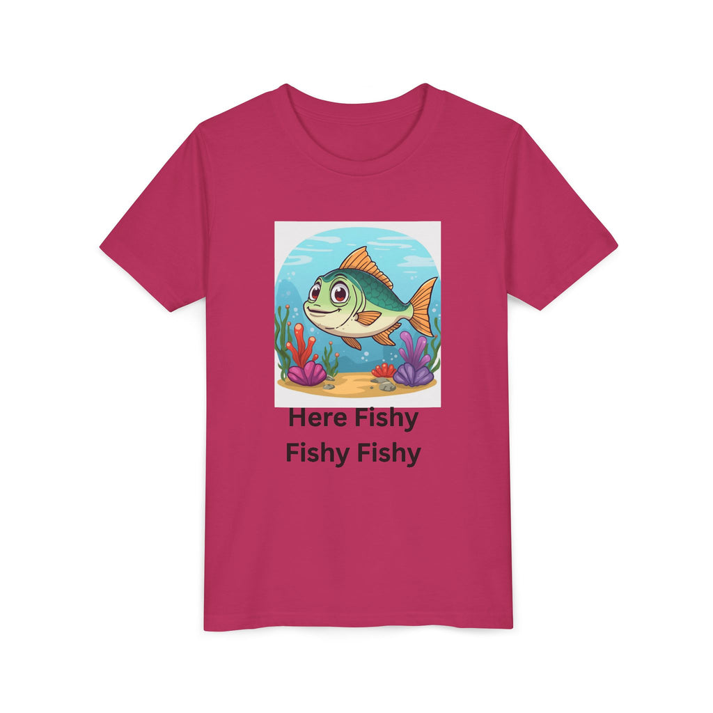 Here Fishy Fishy Fishy Youth Short Sleeve Tee