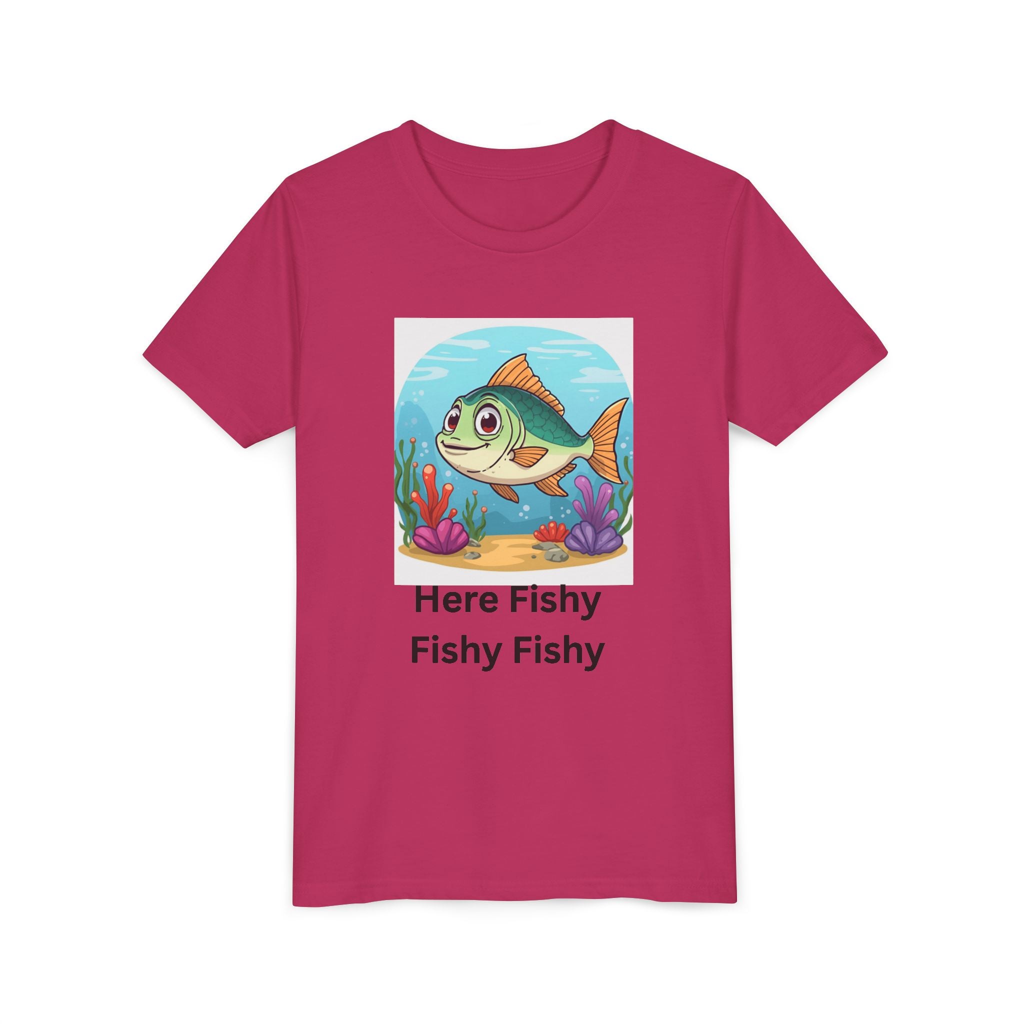 Here Fishy Fishy Fishy Youth Short Sleeve Tee