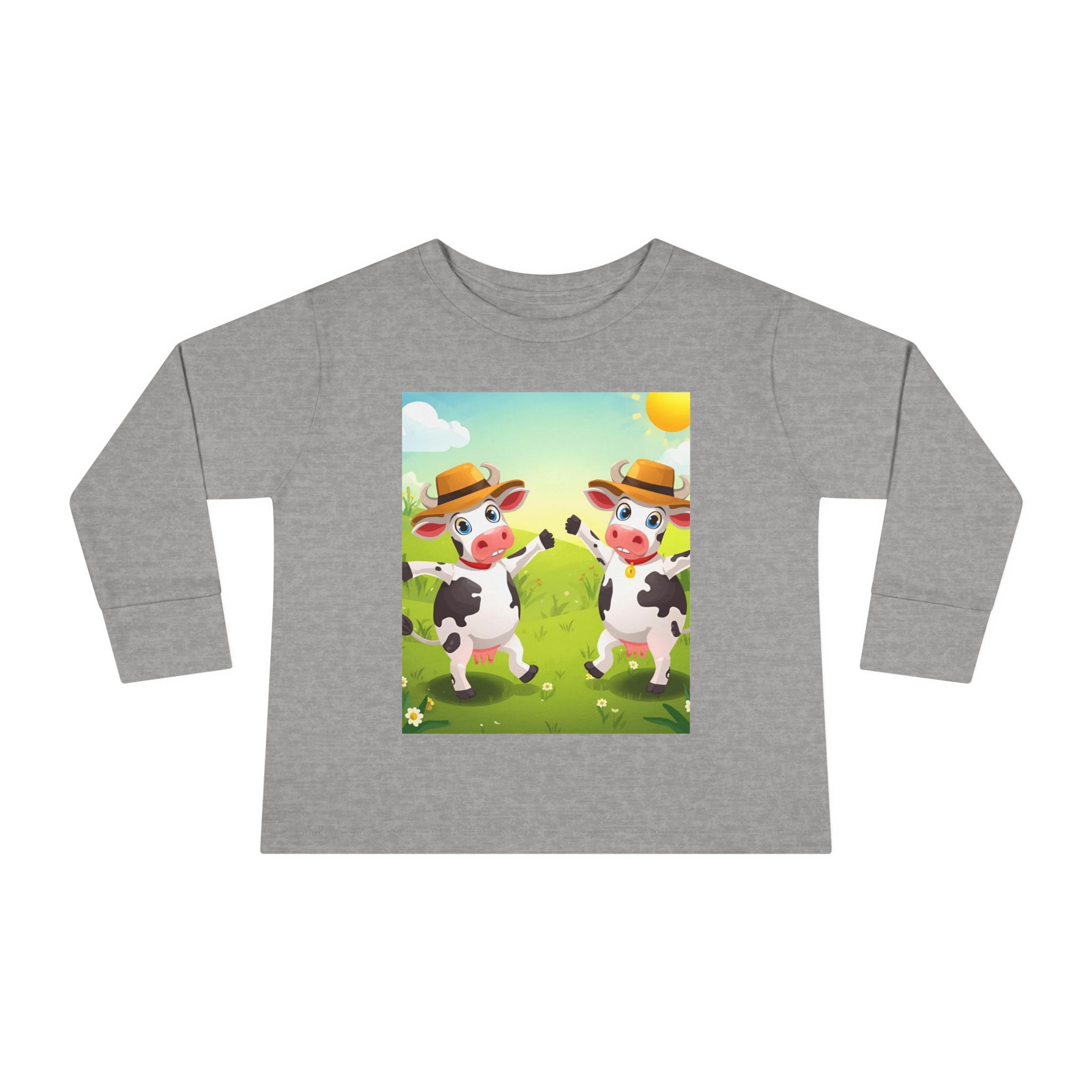 Cute Cows Farm Fun Toddler Long Sleeve Tee