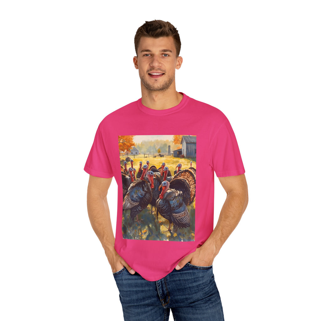 Thanksgiving Turkey T-shirt, Fall Apparel, Unisex Casual Tee, Funny Turkey Shirt, Autumn Wardrobe Essential