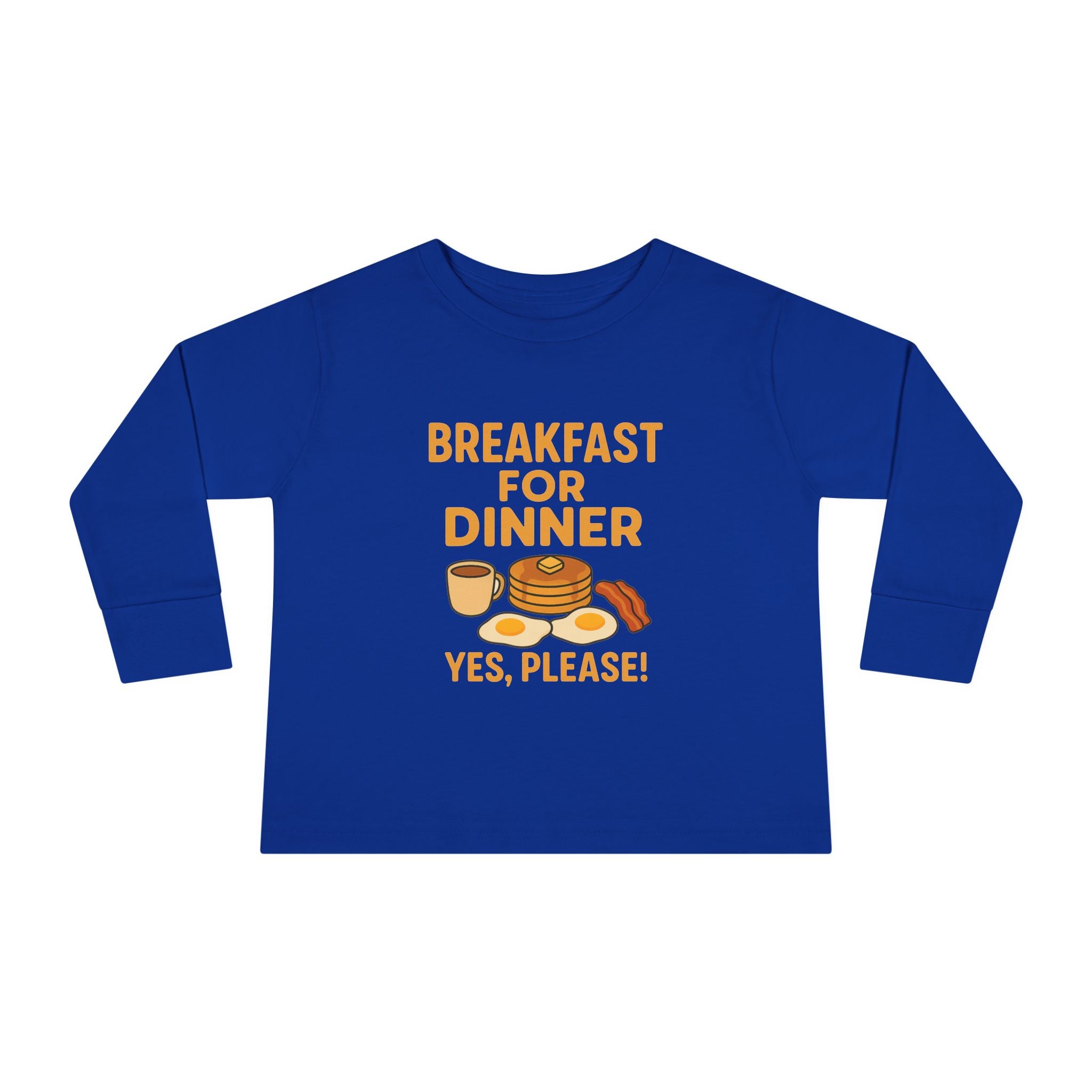 Breakfast For Dinner Toddler Long Sleeve Tee