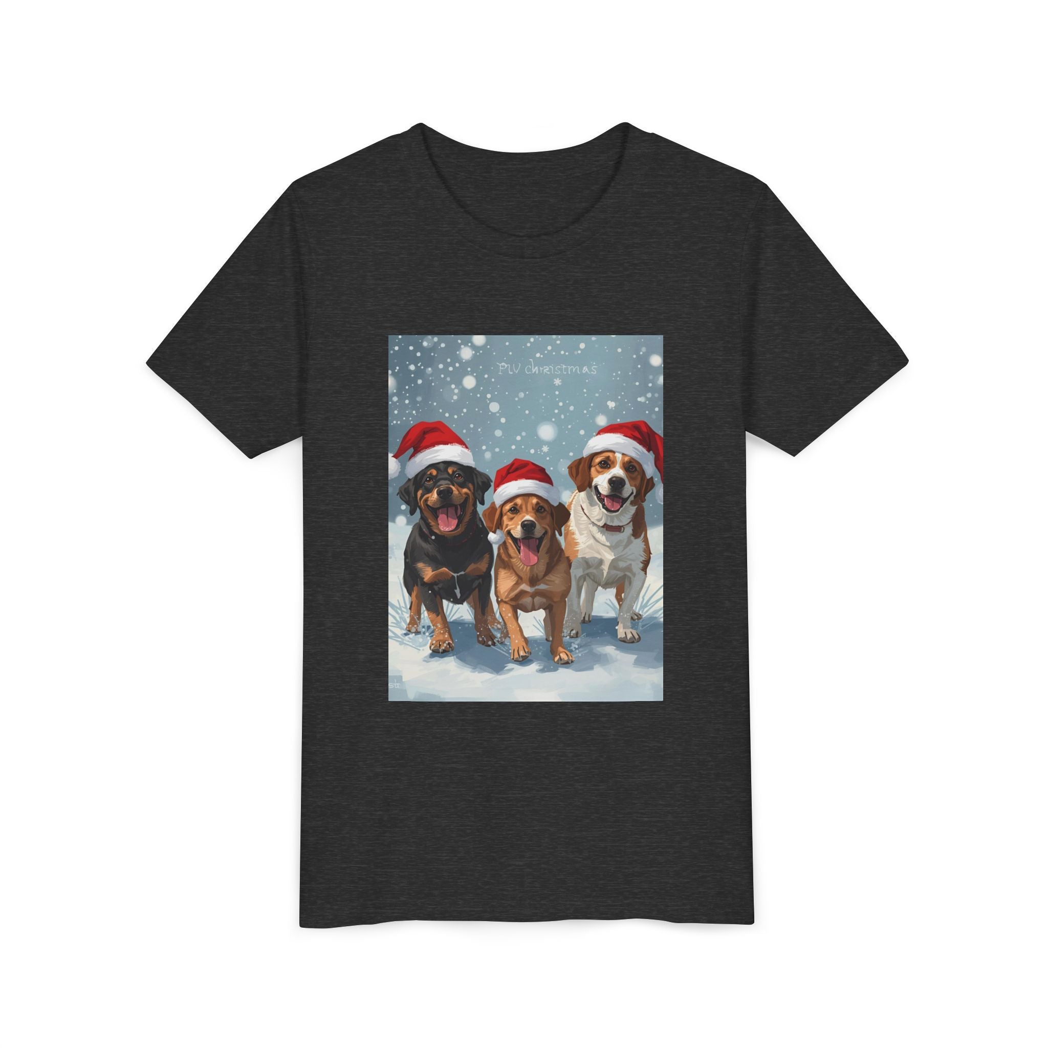 Cute Christmas Dogs Youth Short Sleeve Tee