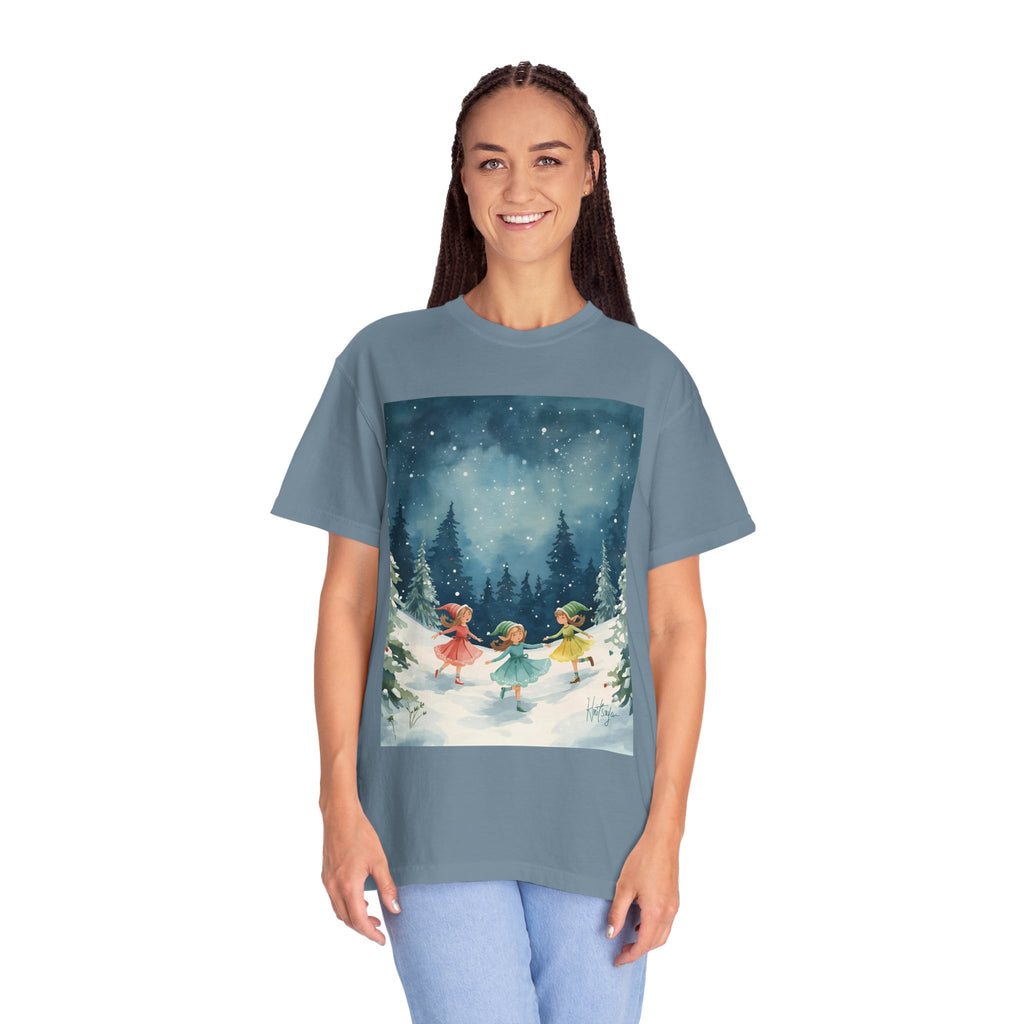 Whimsical Winter T-Shirt, Cozy Graphic Tee, Holiday Apparel, Gift for Her, Seasonal Fashion, Unisex Tee