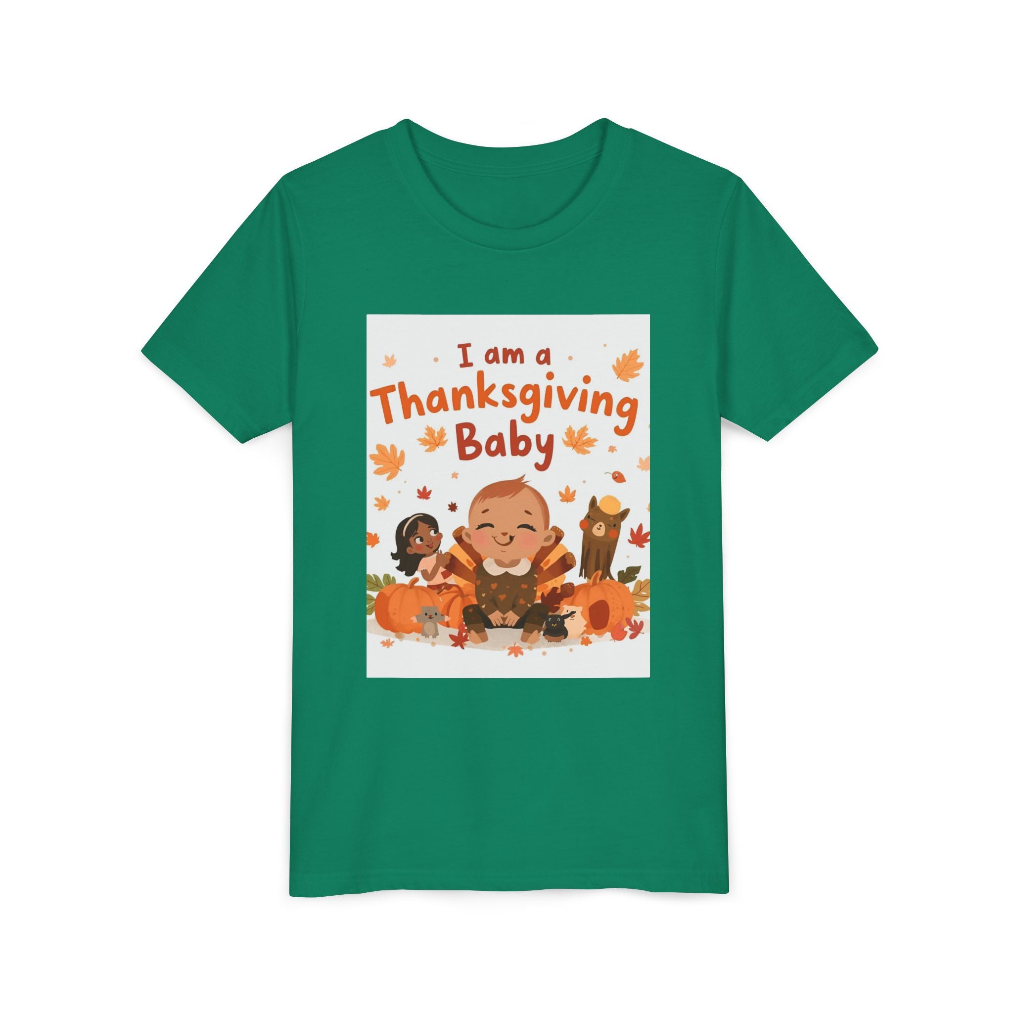 I Am A Thanksgiving Baby Youth Short Sleeve Tee