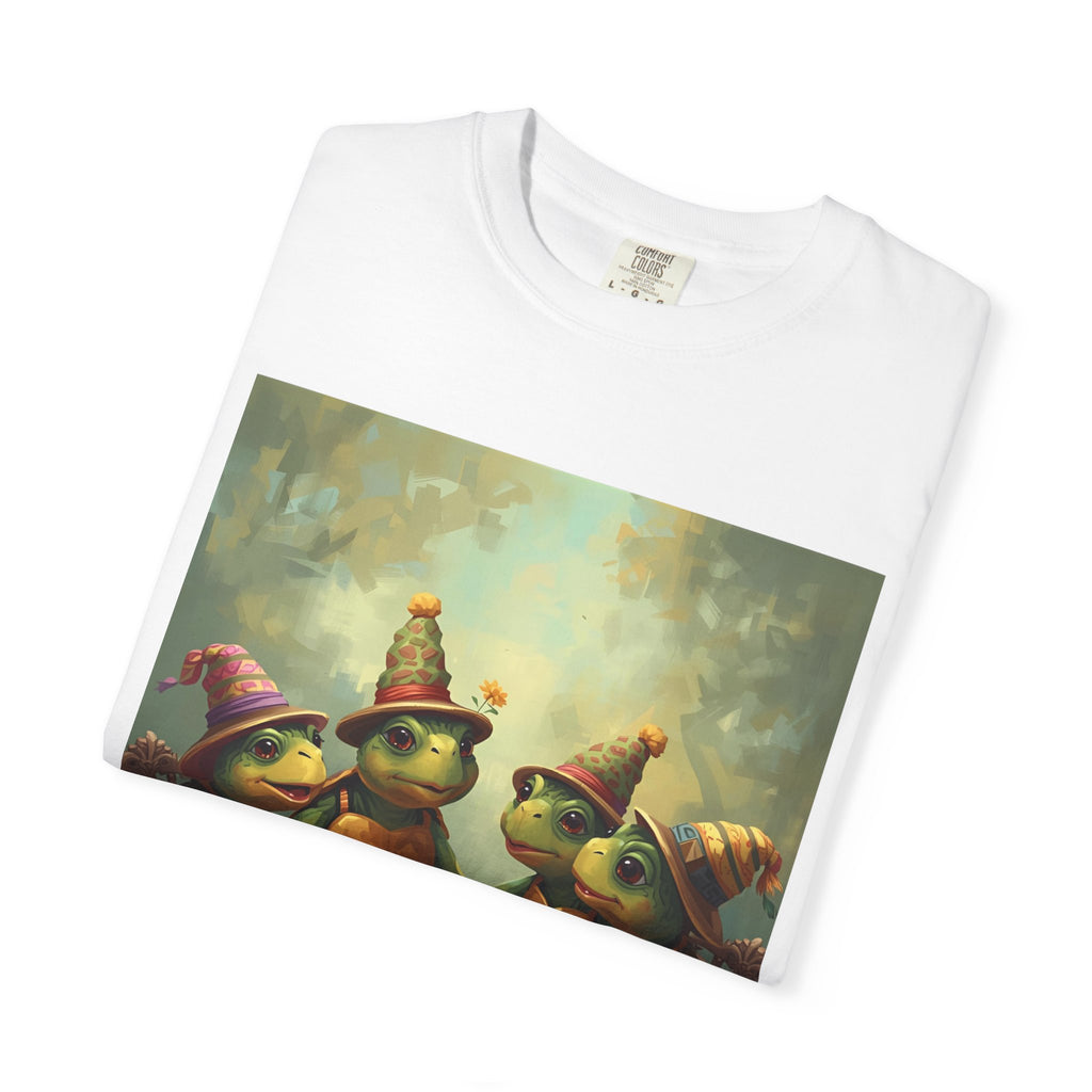 Whimsical Turtle Unisex Garment-Dyed T-shirt