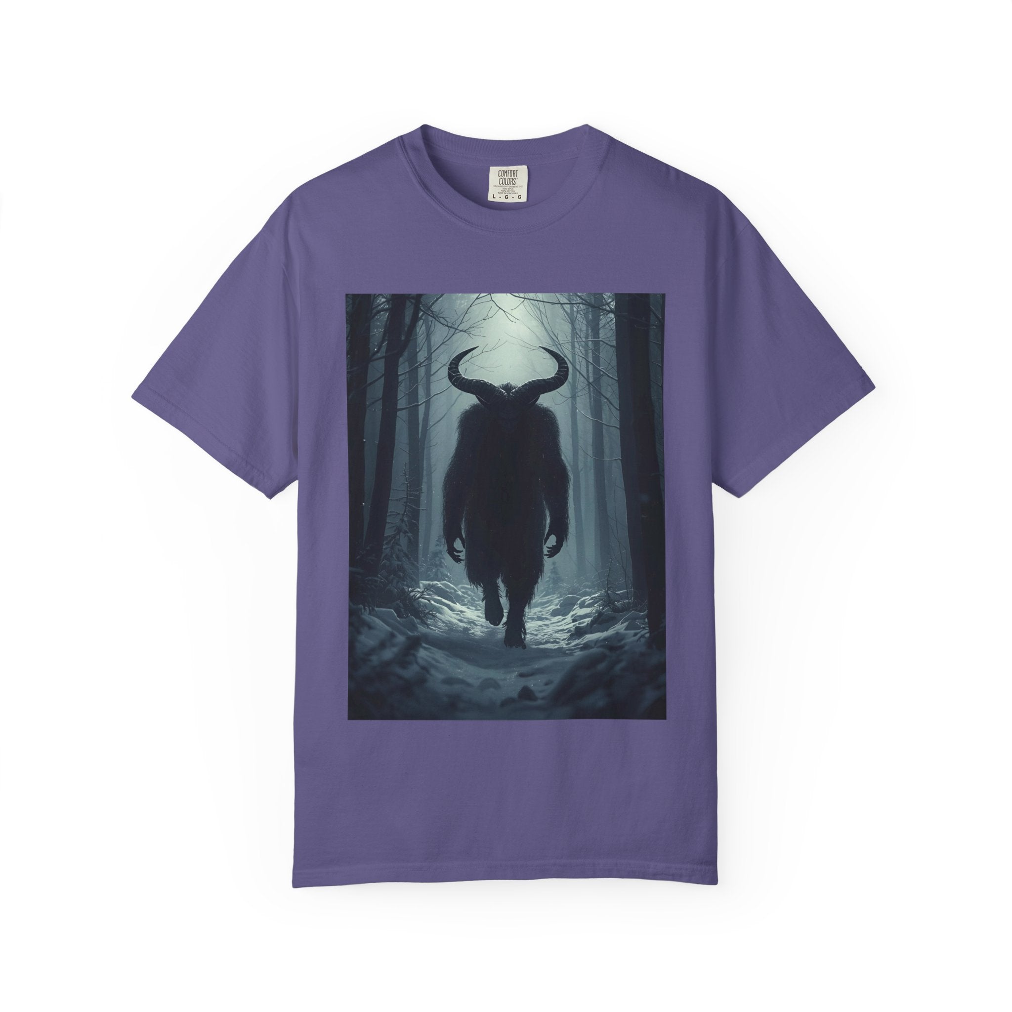 Spooky Mysterious Forest Creature Unisex Garment-Dyed T-Shirt | Unisex Tee, Graphic T-Shirt, Vintage Style, Nature Lover Gift, Unique Artwear