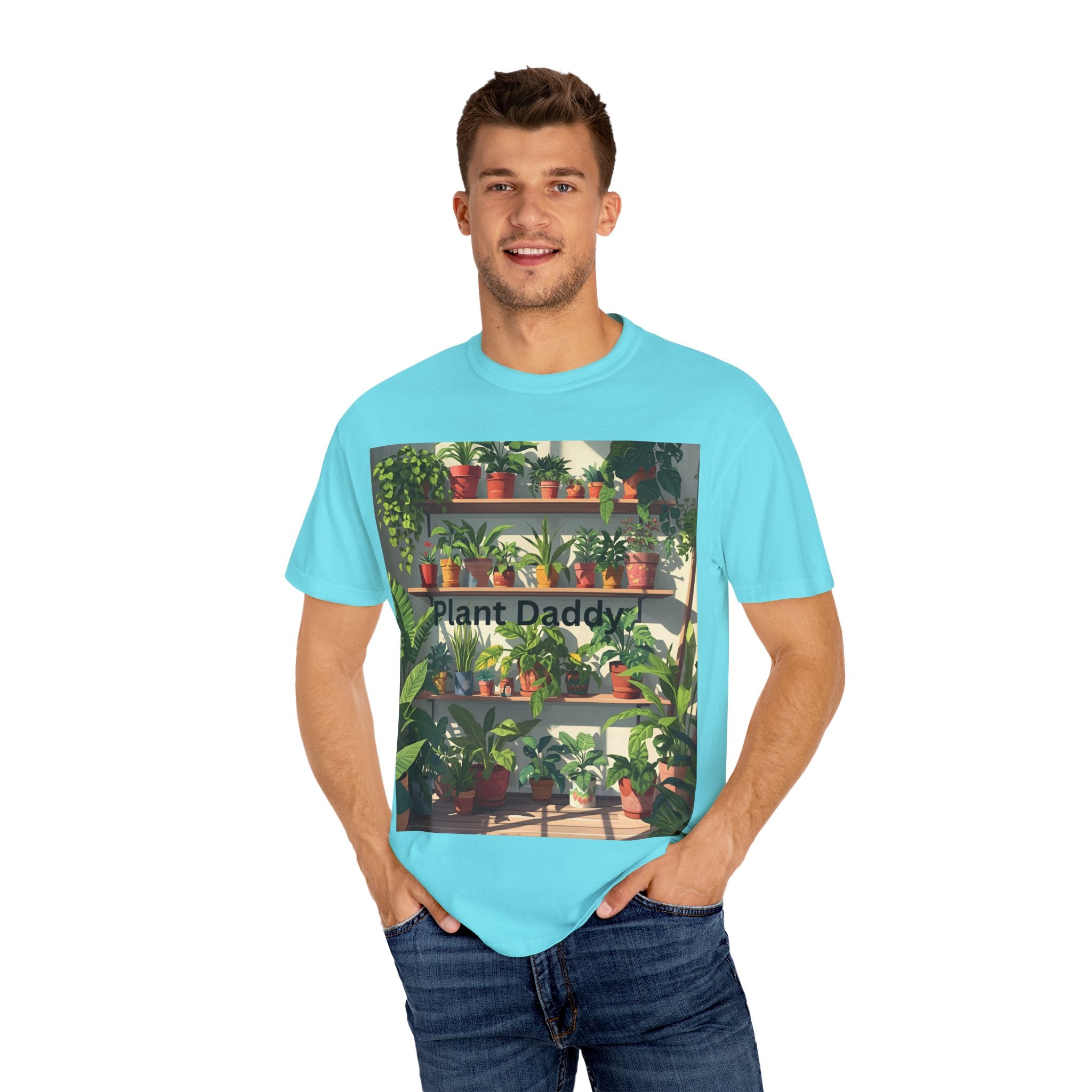Plant Daddy Unisex Garment-Dyed T-Shirt, Indoor Gardening Shirt, Plant Lover Gift, Eco-Friendly Tee, Green Thumb Apparel