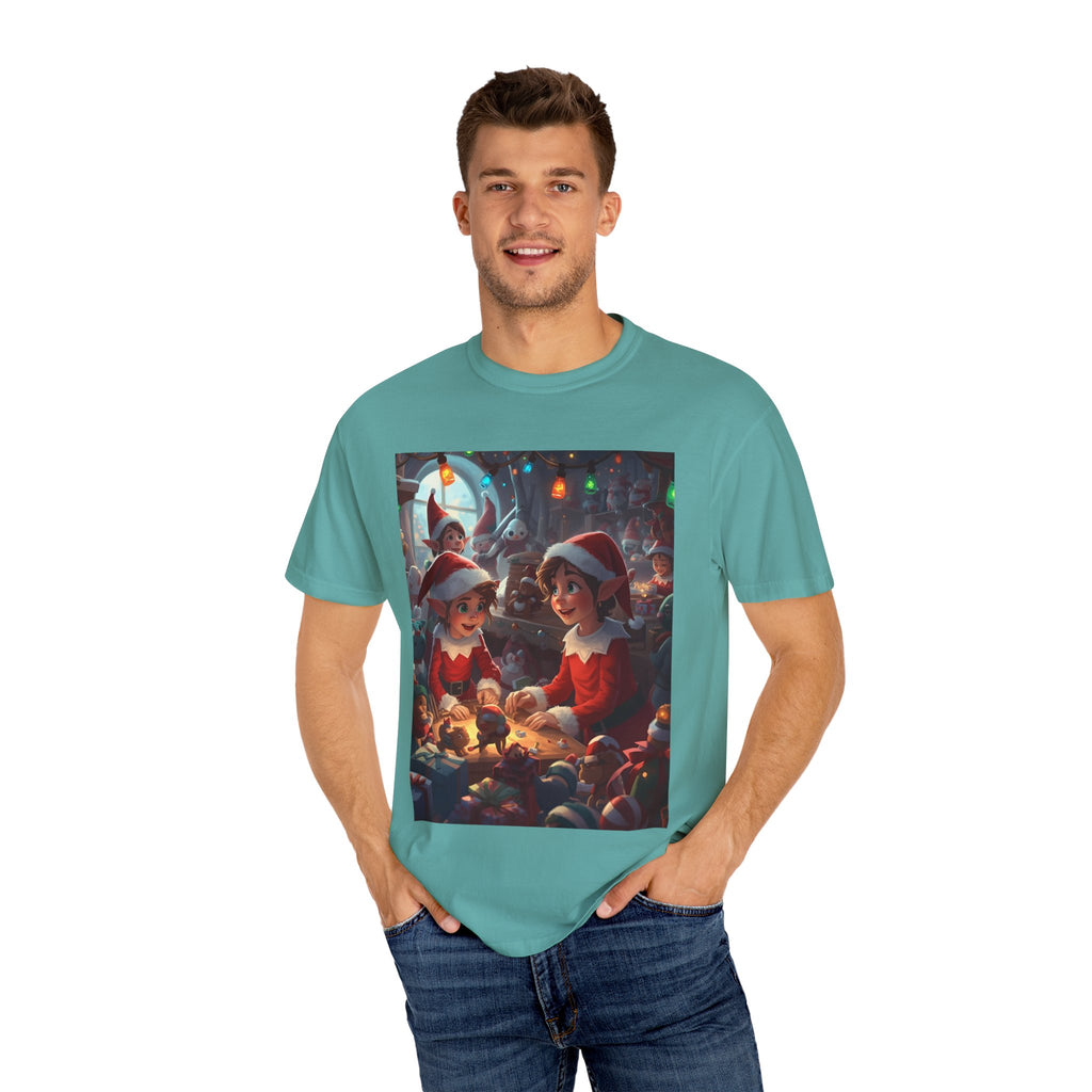 Festive Christmas Elf T-Shirt, Holiday Gift, Unisex Tee, Seasonal Wear, Family Celebration, Santa Theme