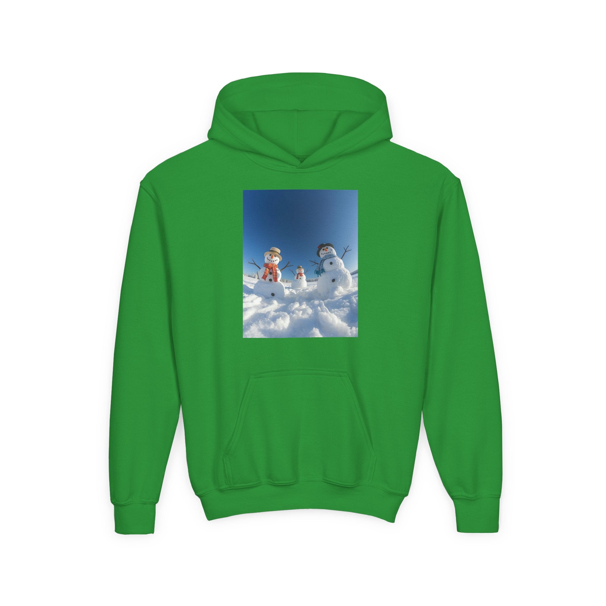 Festive Christmas Snowman Winter Magic Youth Hoodie with Snowman Design, Cozy Kids Sweatshirt, Holiday Gift, Winter Apparel, Cute Kids Clothing, Snow Lovers Hoodie