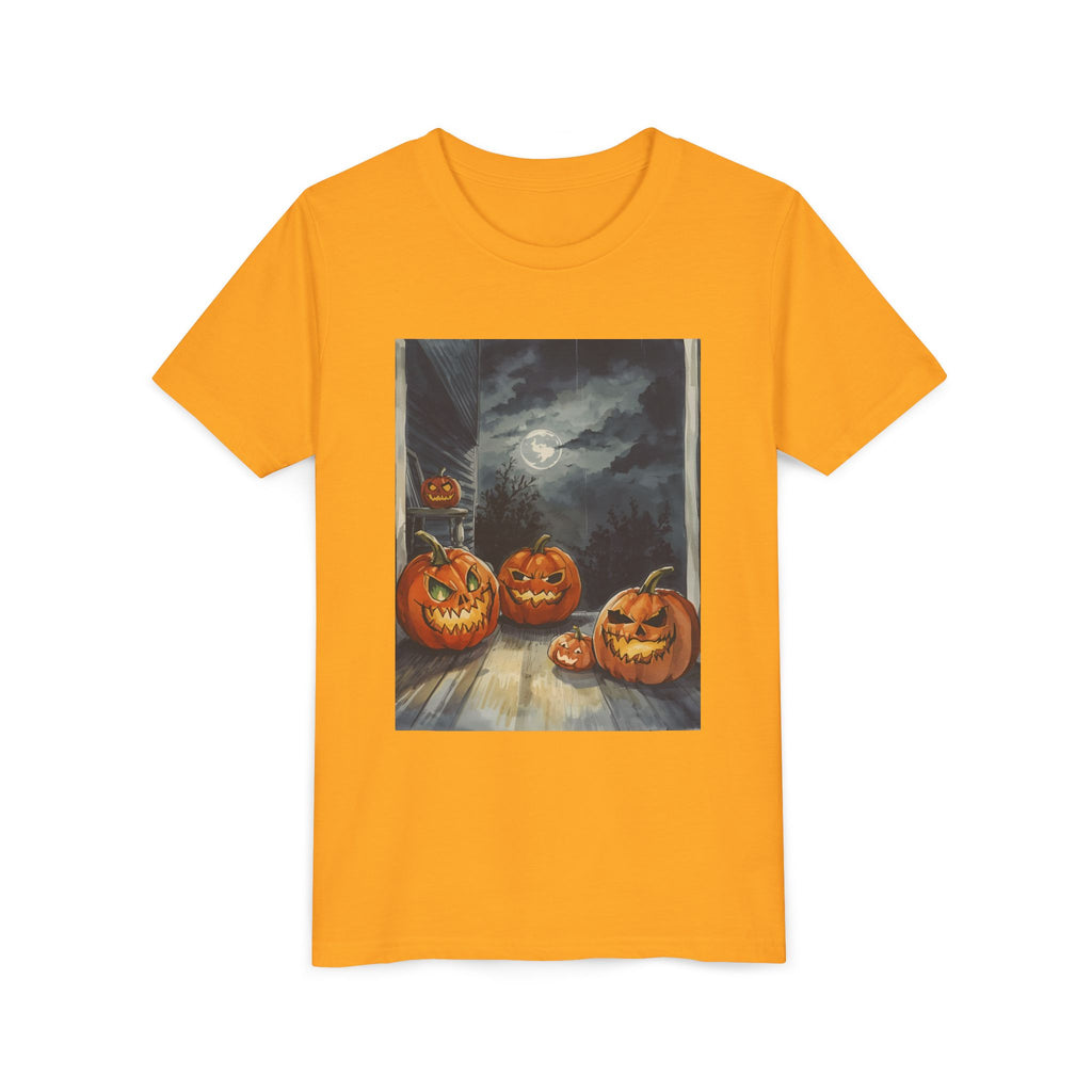Halloween Pumpkin Scary Youth Short Sleeve Tee