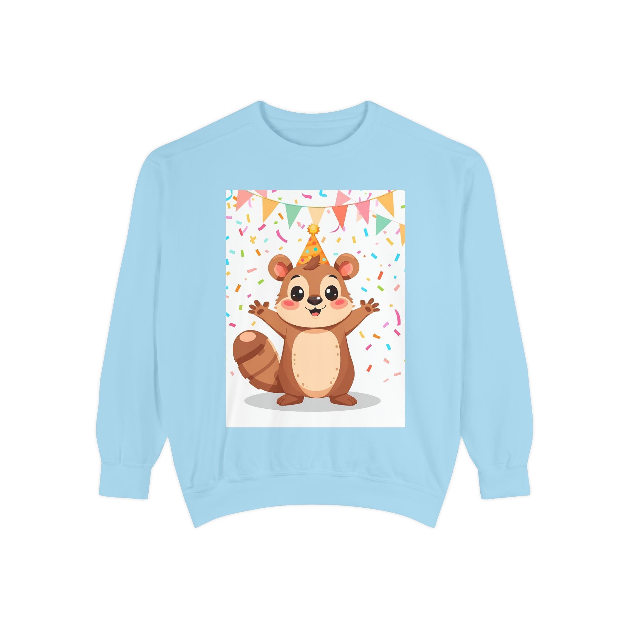 Party Animal With Squirl Unisex Garment-Dyed Sweatshirt