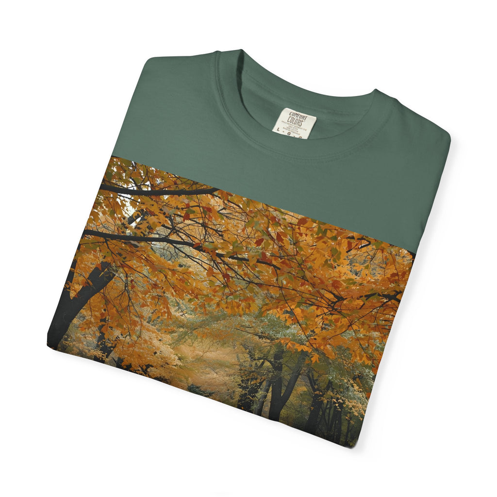 Autumn Pathways Unisex T-Shirt - Cozy Fall Vibes, Nature Lover's Tee, Seasonal Style, Perfect for Thanksgiving, Outdoors Events