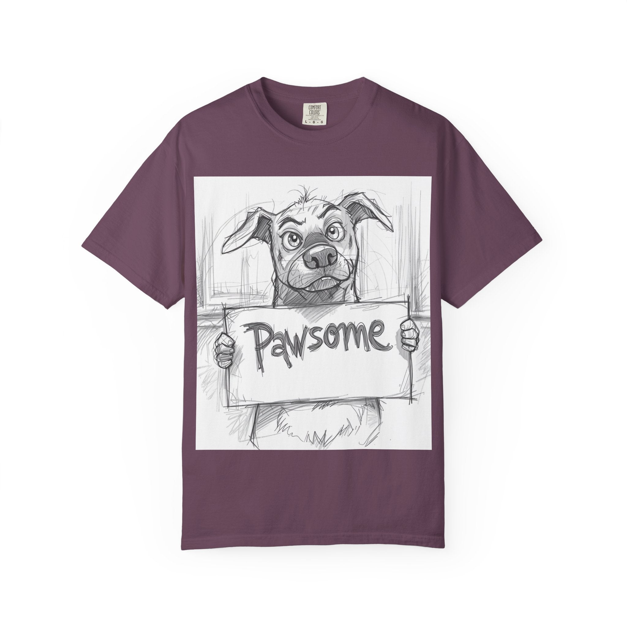 Pawsome Dog Lover T-shirt - Unisex Garment-Dyed Tee, Pet Owner Gift, Animal Lover Apparel, Funny Dog Shirt, Casual Wear