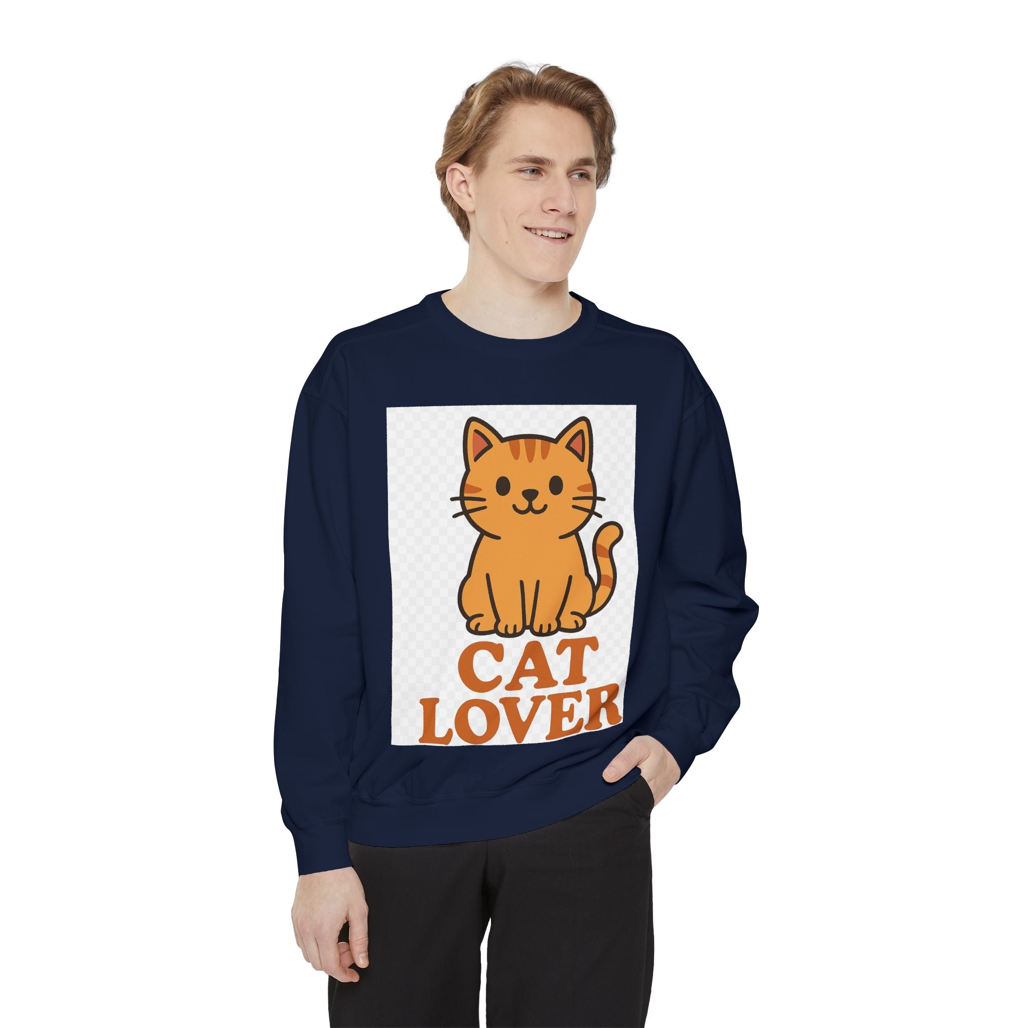 Cat Lover Unisex Garment-Dyed Sweatshirt