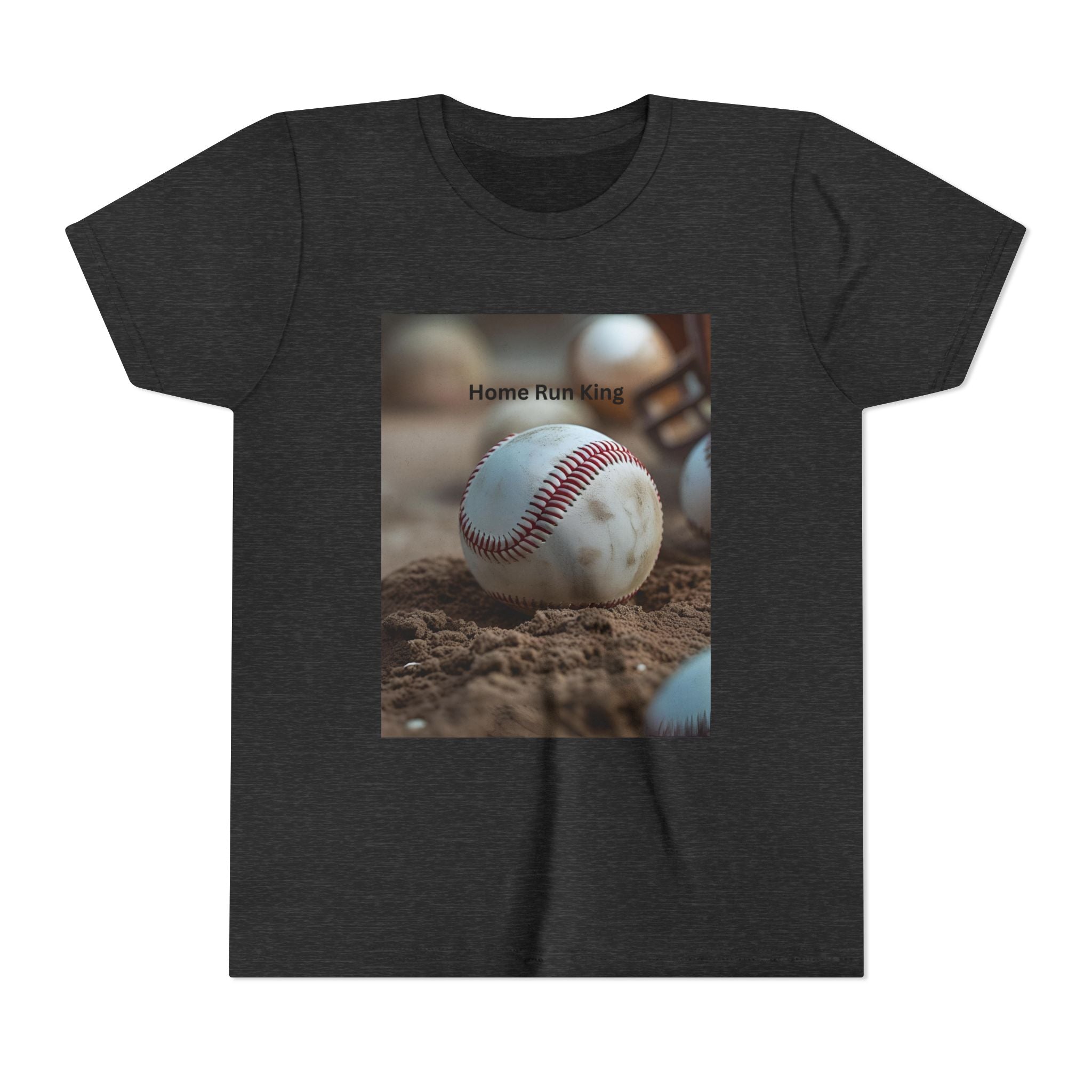 Home Run King Youth Tee, Baseball Shirt, Kids Sports Apparel, Gift for Young Athletes, Perfect for Birthdays, Sports Events, Team Spirit