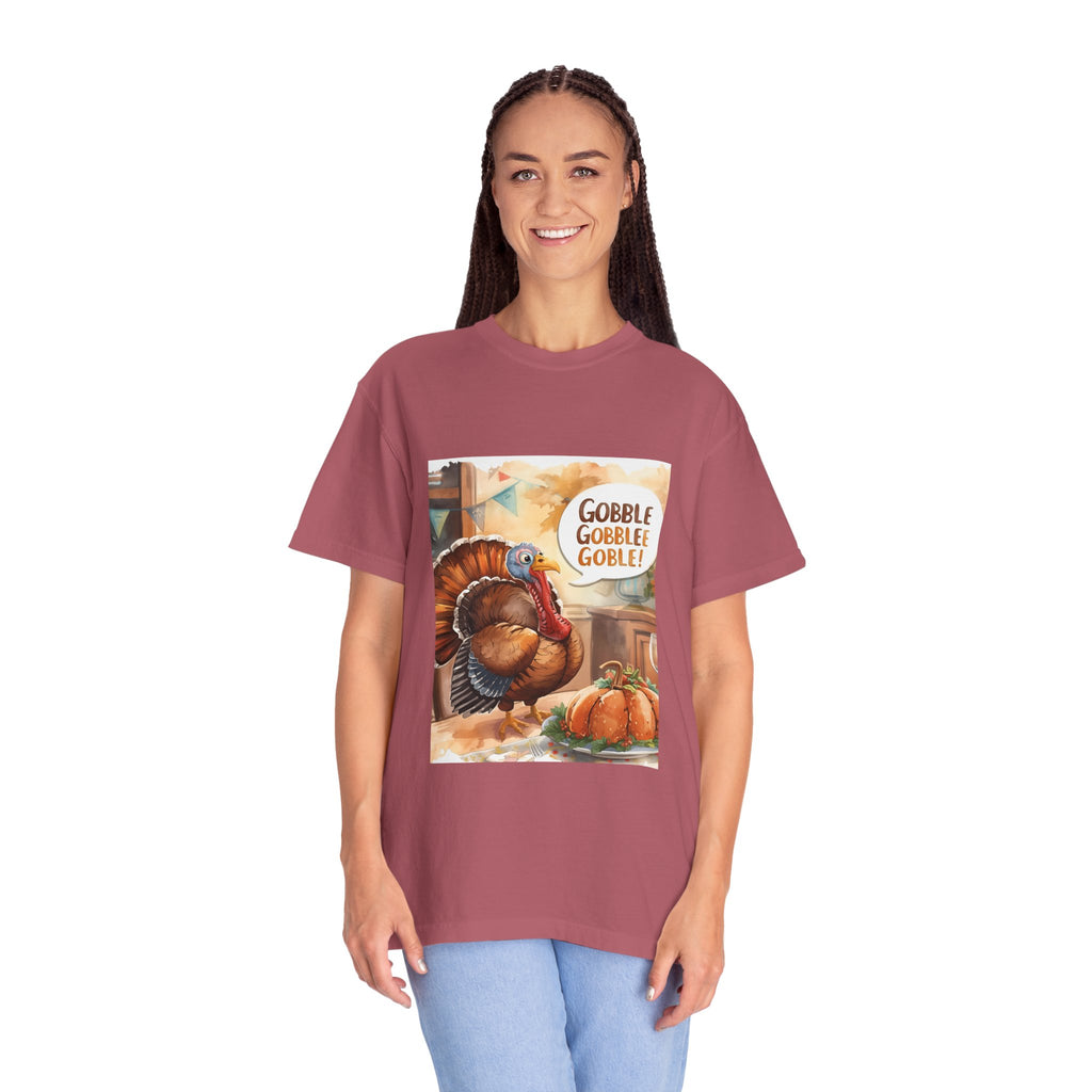 Thanksgiving Turkey T-Shirt, Unisex Fall Tee, Gobble Gobble Shirt, Autumn Apparel, Holiday Gift, Family Gathering Wear