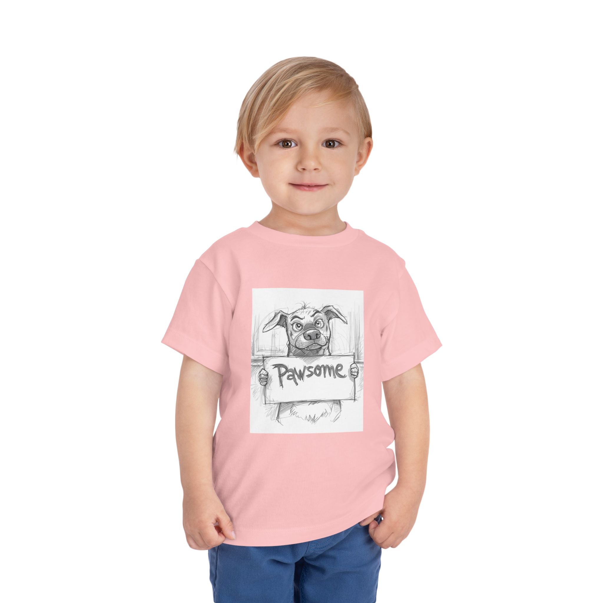 Pawsome Toddler Tee, Cute Dog Shirt for Kids, Pet Lover Gift, Playful Toddler Outfit, Birthday Gift, Animal Lover Apparel