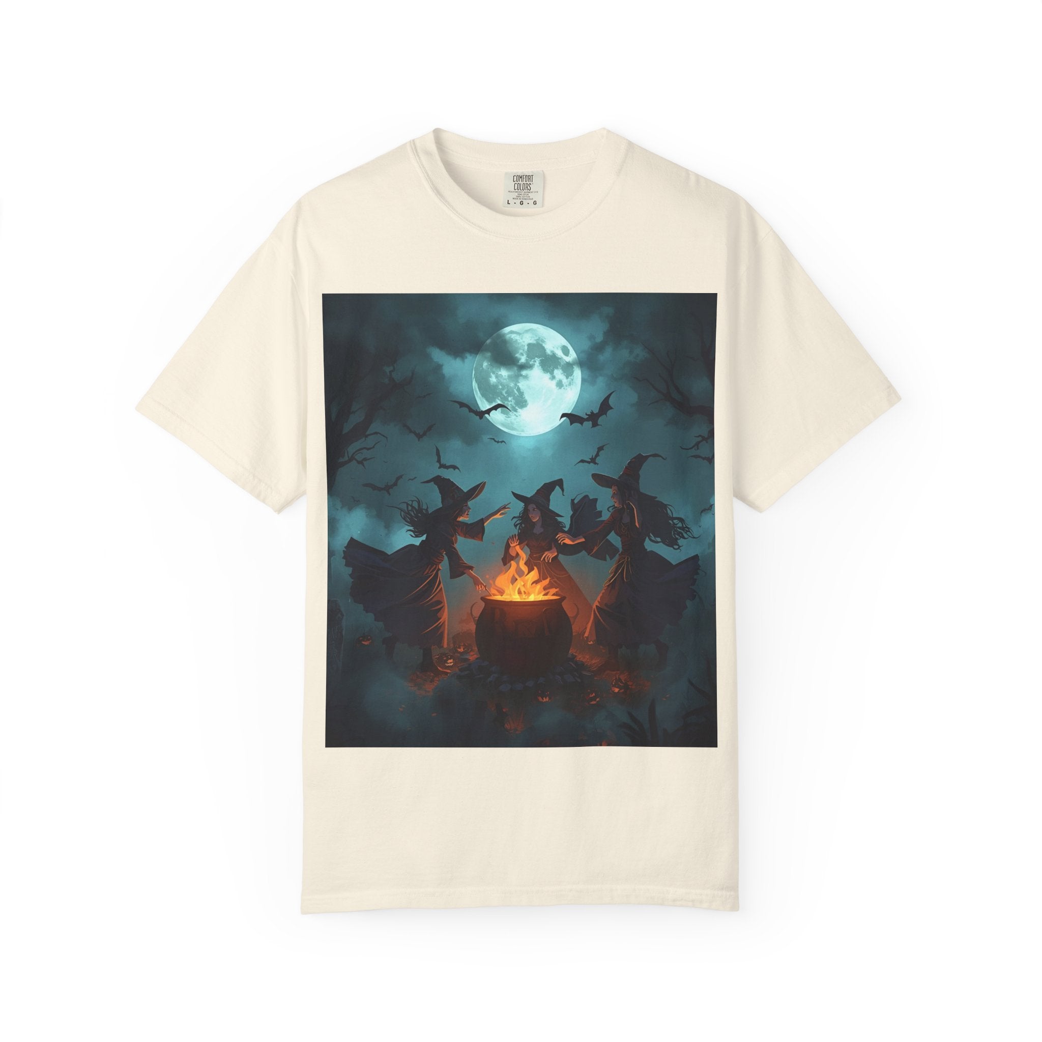 Spooky Halloween T-Shirt, Witchy Vibes Shirt, Unisex Spooky Tee, Halloween Costume Top, Witch Cauldron Graphic Shirt