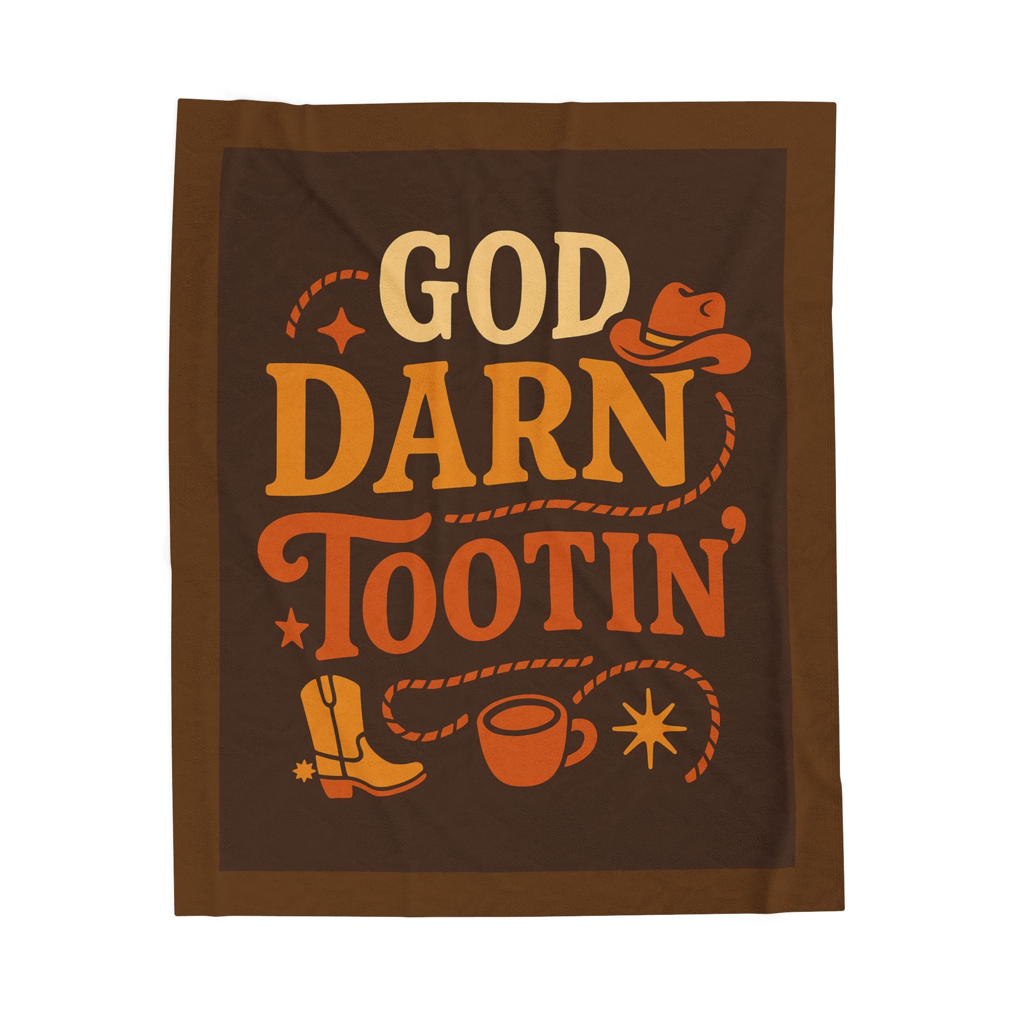 Cowboy Themed Velveteen Plush Blanket, Cozy Blanket for Home, Western Decor, Gift for Horse Lovers, Fall and Winter Decor
