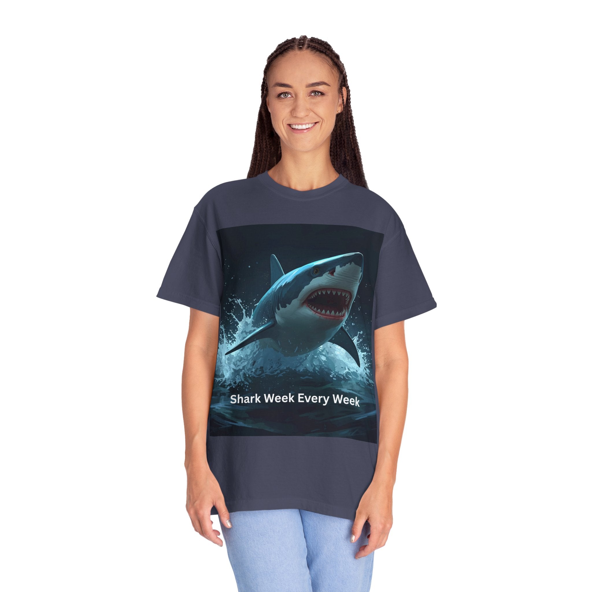 Shark Week Unisex T-Shirt | Fun Ocean Lover Tee, Summer Beachwear, Gift for Shark Fans, Party Outfit, Ocean Conservation Awareness