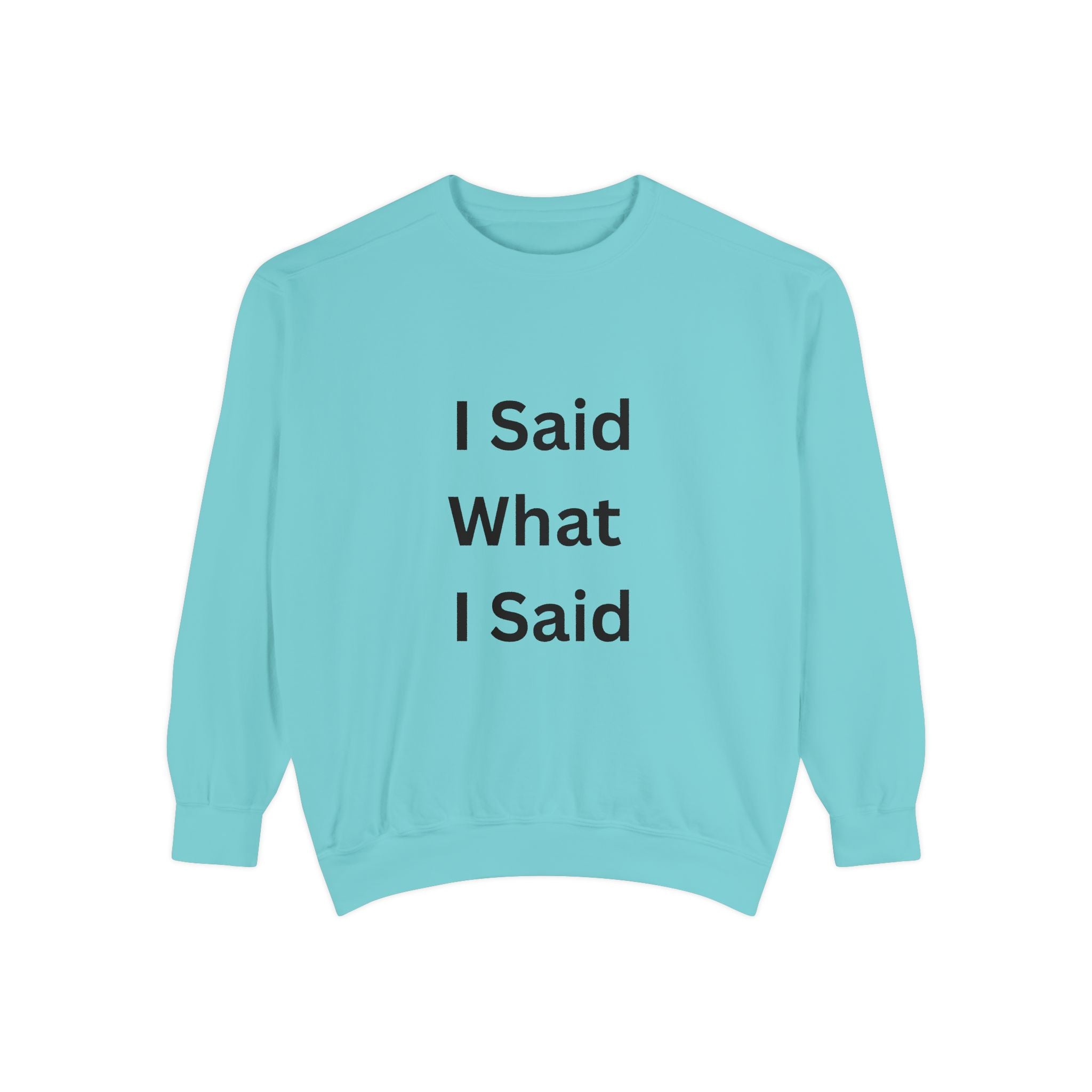 I Said What I Said Unisex Garment-Dyed Sweatshirt
